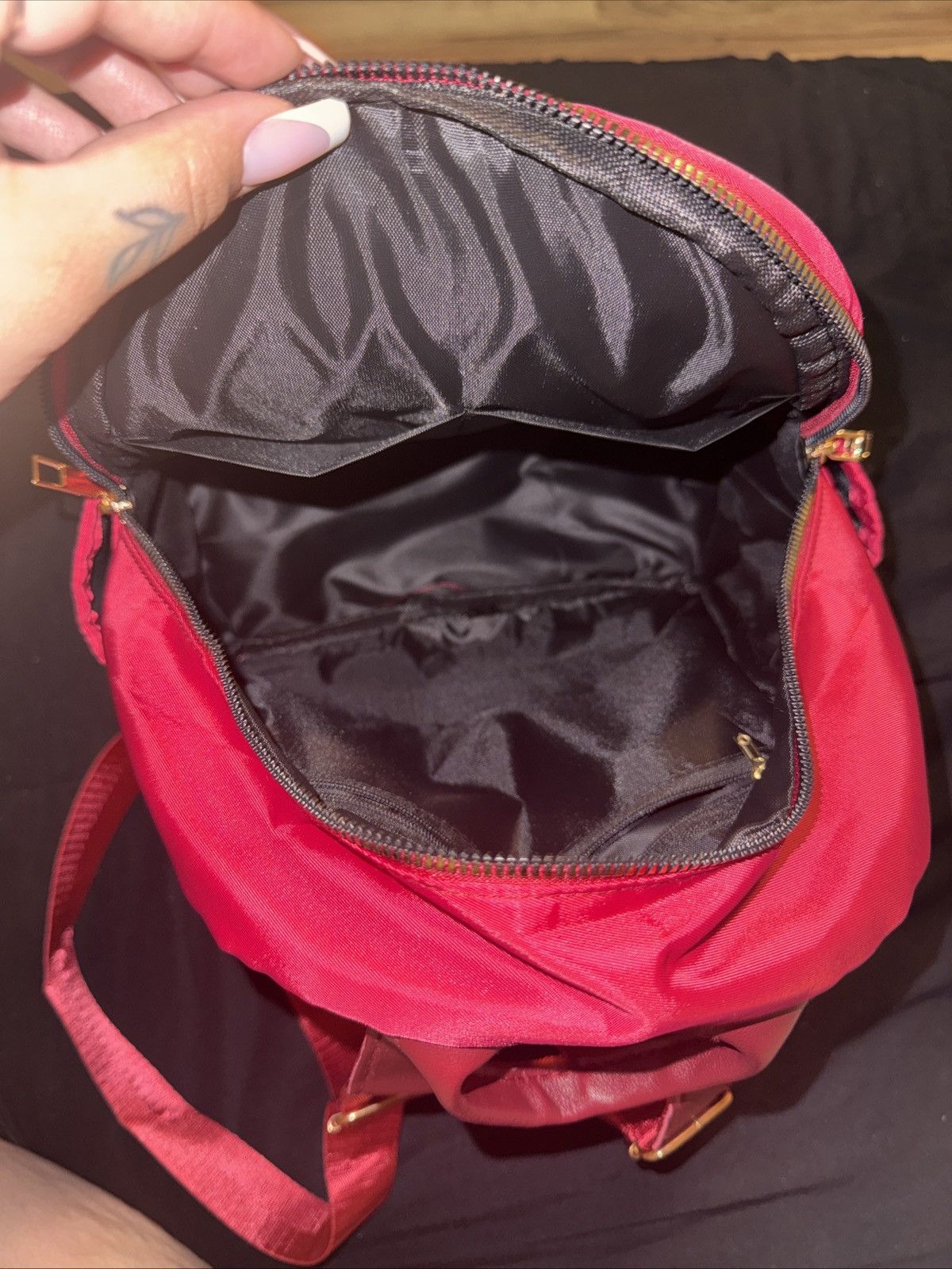 The Unbranded Brand Red Backpack|Compartments|Adjustable Shoulder Straps|Zippers Size ONE SIZE - 3 Thumbnail