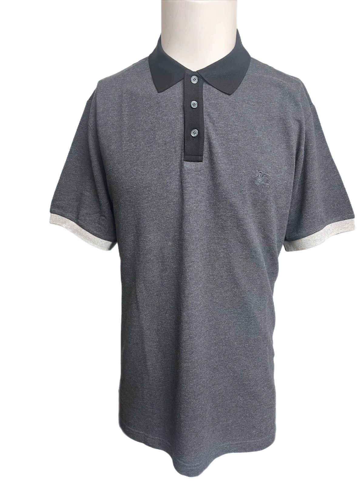 Burberry Burberry brit charcoal men’s contrast polo shirt size 2xl Size US XXL / EU 58 / 5 - 1 Thumbnail