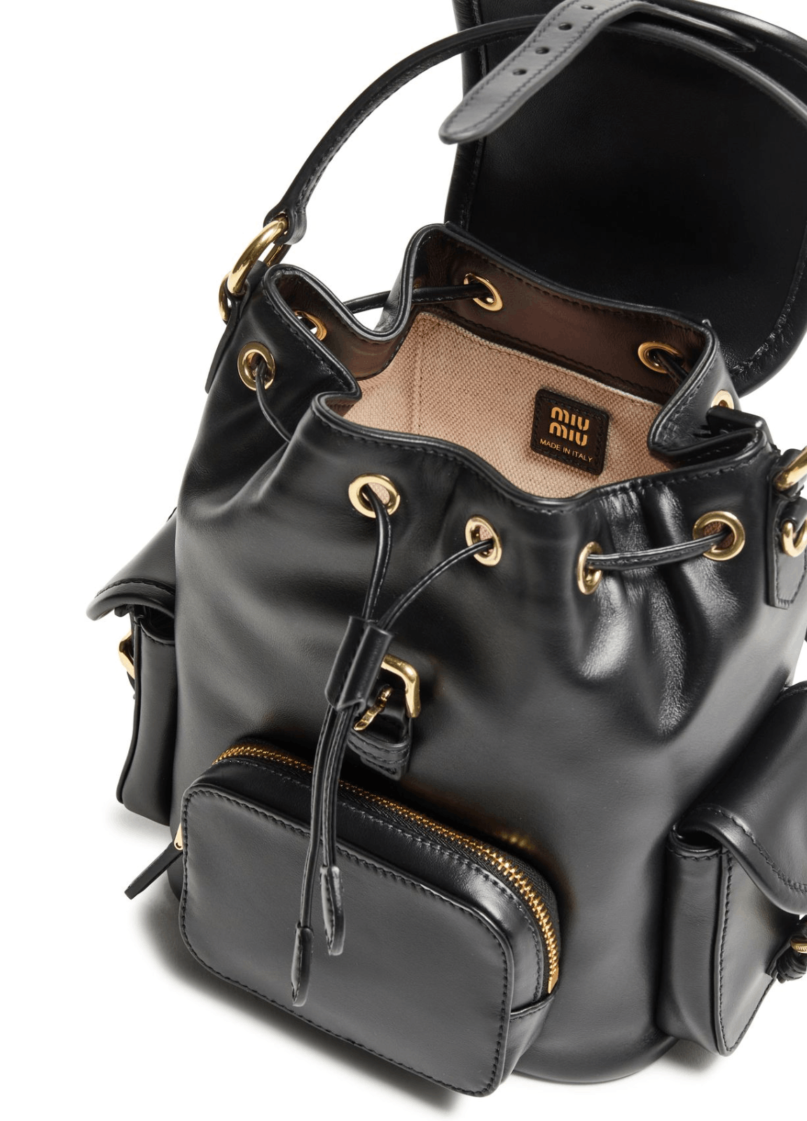 Miu Miu MIU MIU Black Leather Backpack New & Authentic Size ONE SIZE - 3 Thumbnail