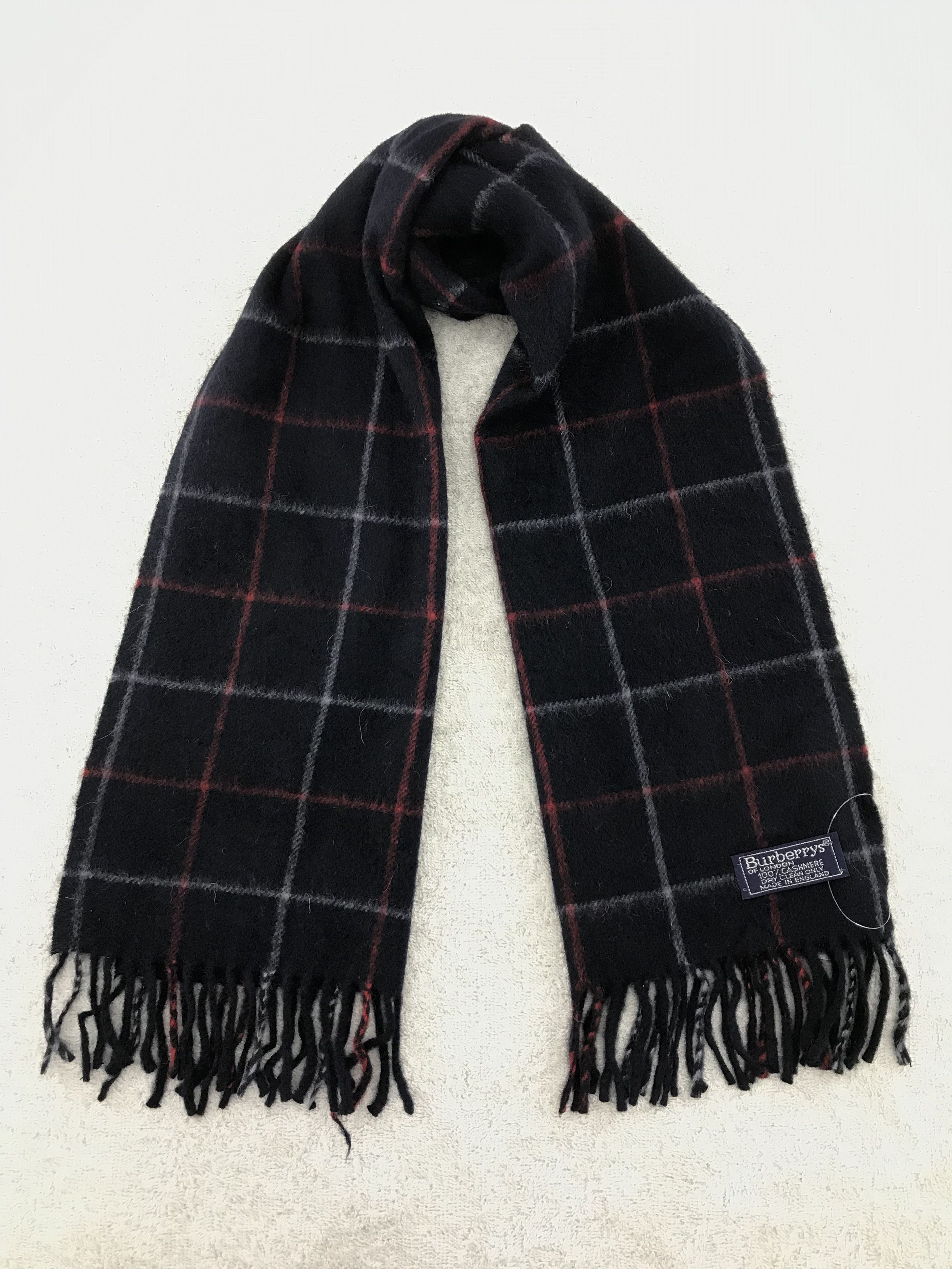 Burberry × Vintage Burberry Scarf / Muffler / Neckwear - WW1037 Size ONE SIZE - 1 Thumbnail