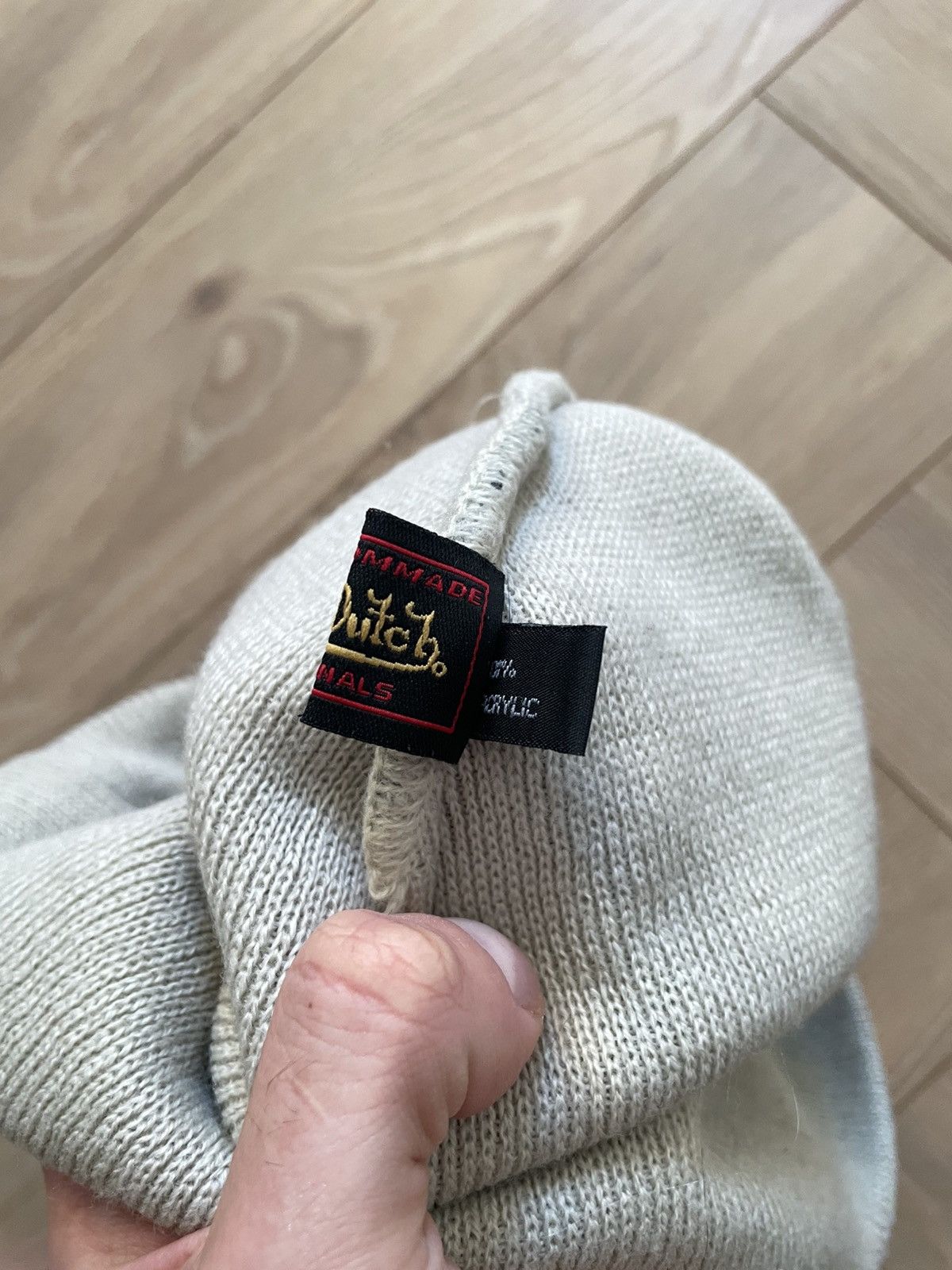 Vintage × Von Dutch Con Dutch Retro 00s Beige Beanie Hat Skate Hiphop Rap Swag Size ONE SIZE - 5 Thumbnail