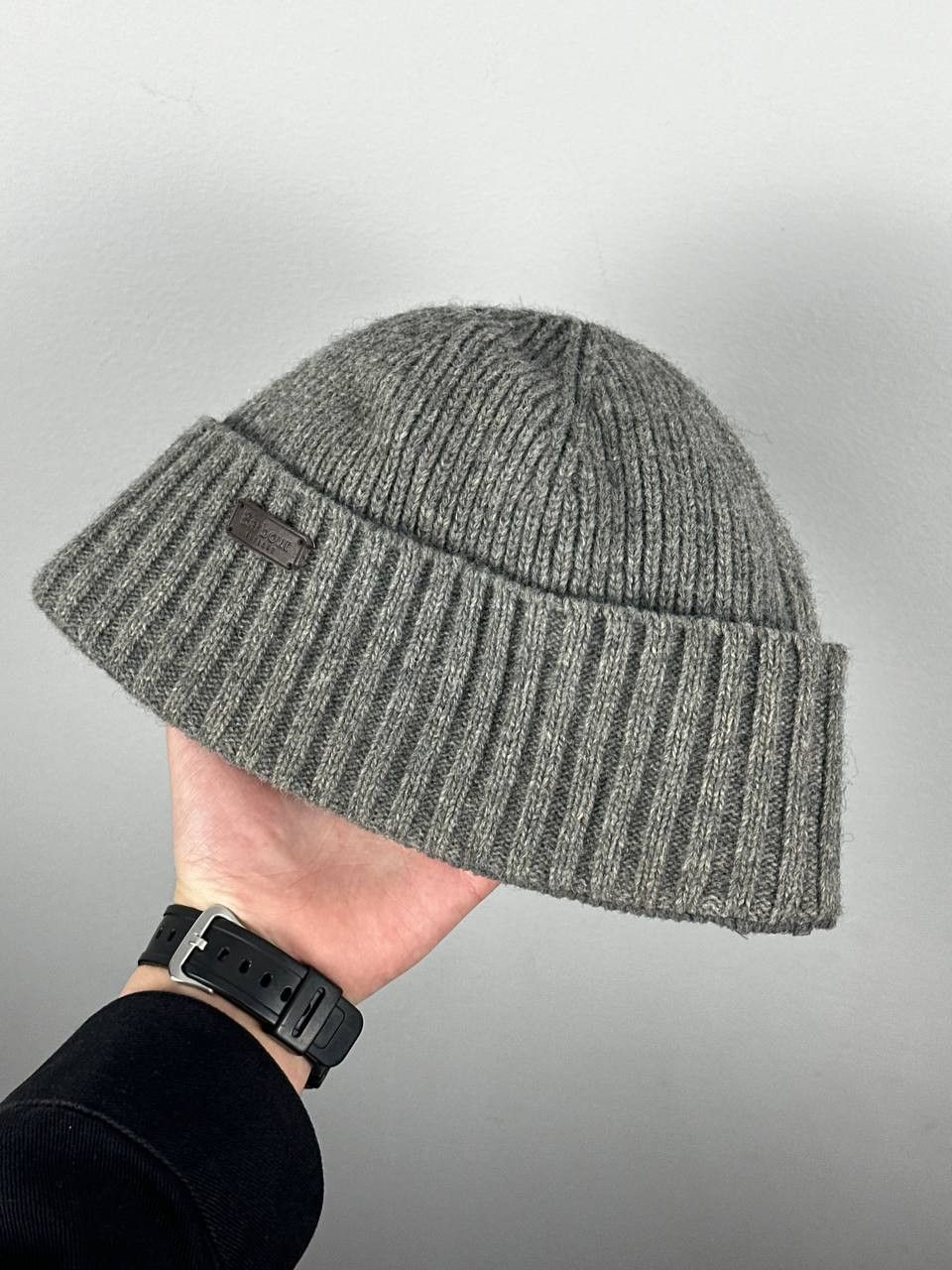 Barbour Barbour Casual Wool Grey Beanie Knitted Hat Size ONE SIZE - 1 Thumbnail