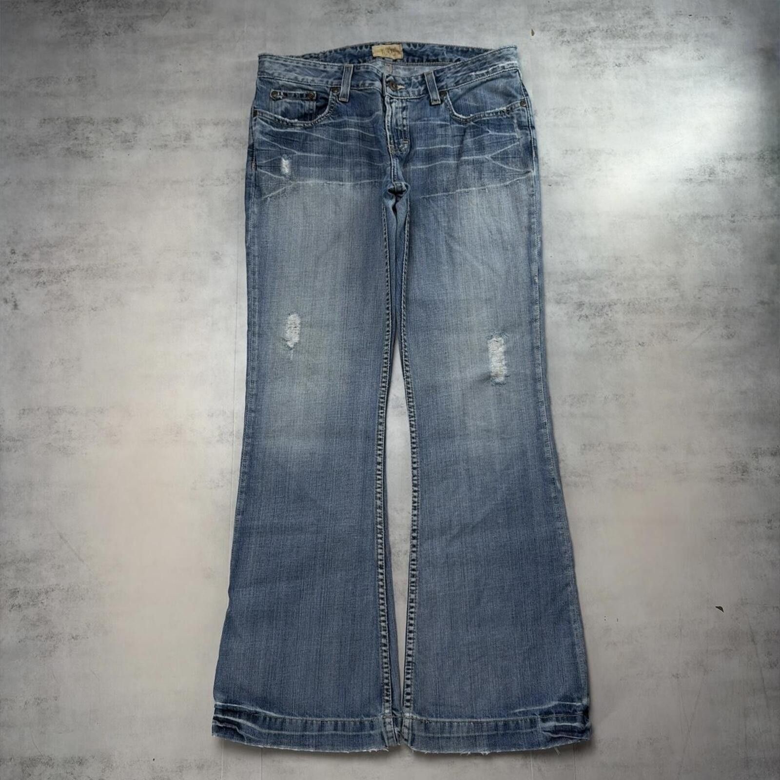 BKE Y2K Light Wash BKE Grunge Bootcut Denim Jeans Size 31" - 2 Thumbnail