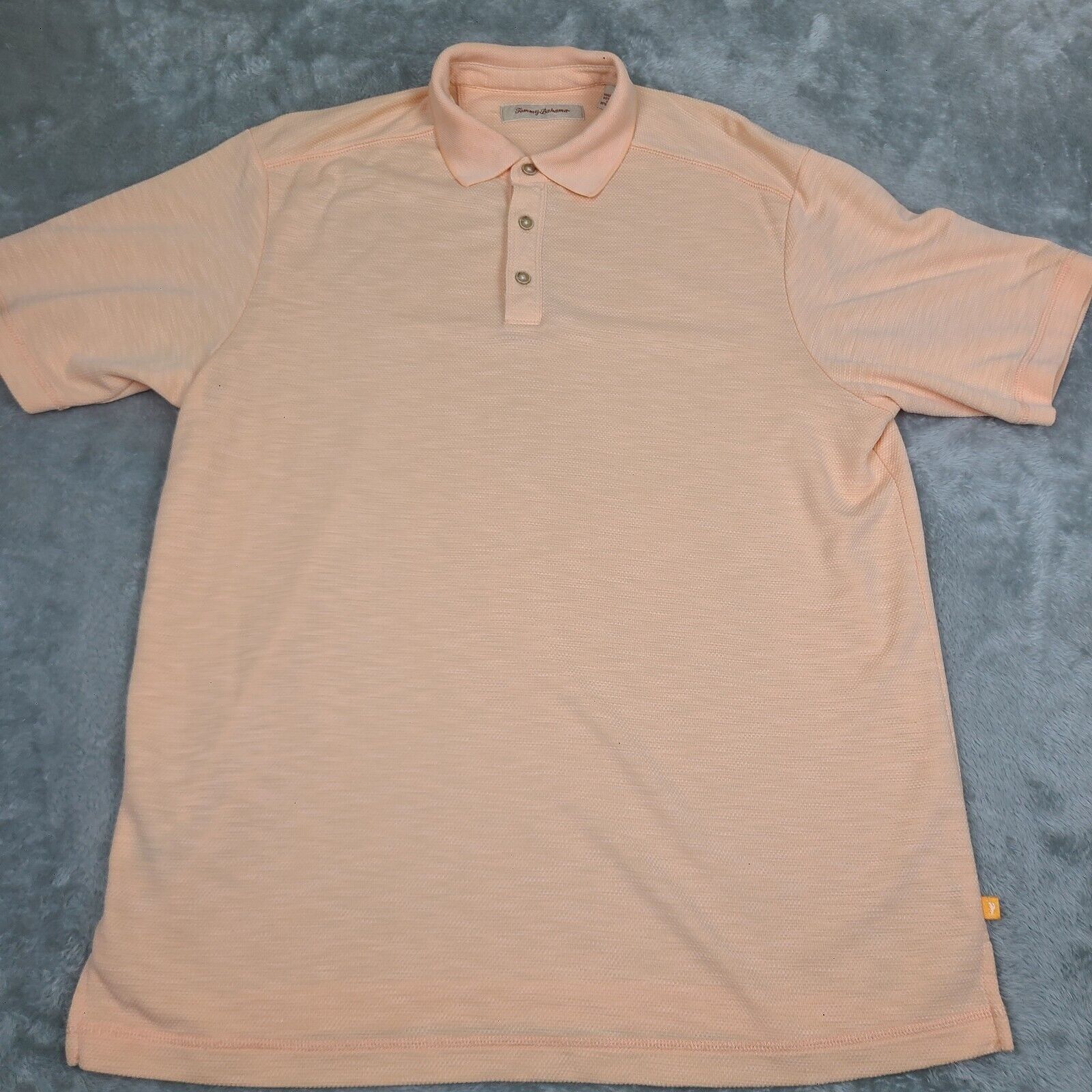 Tommy Bahama Polo Mens Med Peach Tencel Shirt Beach Golf Lou