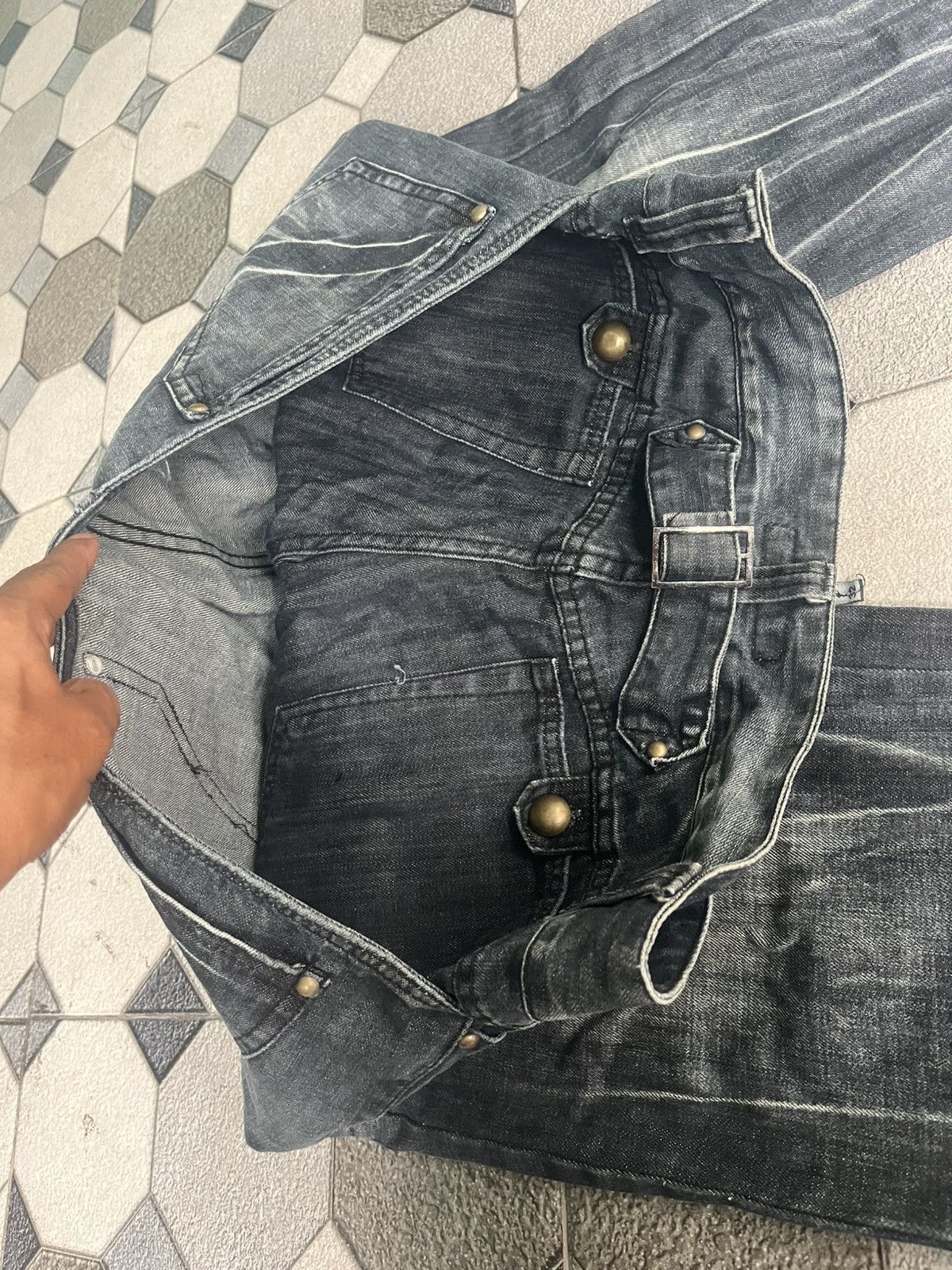 Kapital Rieton Studded distressed denim y2k style Size US 32 / EU 48 - 14 Thumbnail