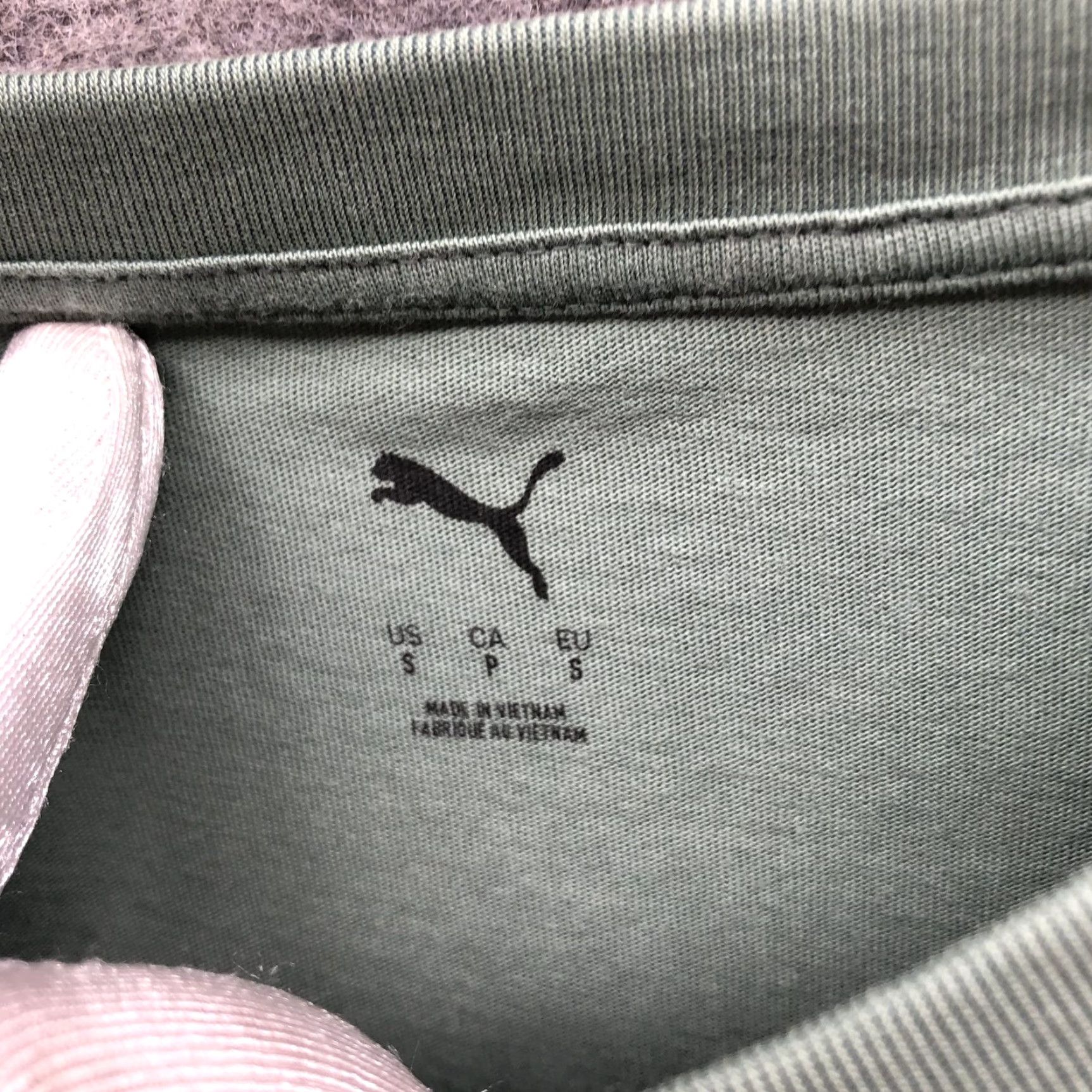 Puma PUMA Short Sleeve T Shirt Mens S Sage Green Crewneck Cotton Logo Shirt Mens S Green Logo Cotton Crew Neck Short Sleeve T-Shirt Puma Size US S / EU 44-46 / 1 - 5 Thumbnail