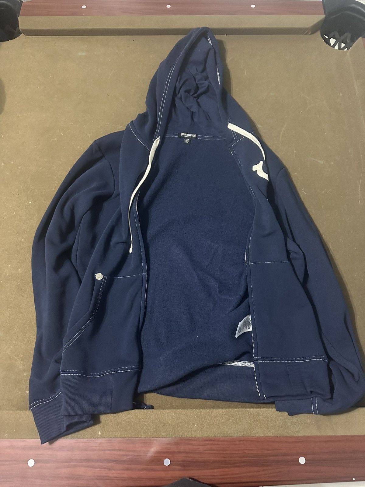 True Religion True Religion Men’s Buddha Navy Zip-Up Hoodie Size US XL / EU 56 / 4 - 6 Thumbnail