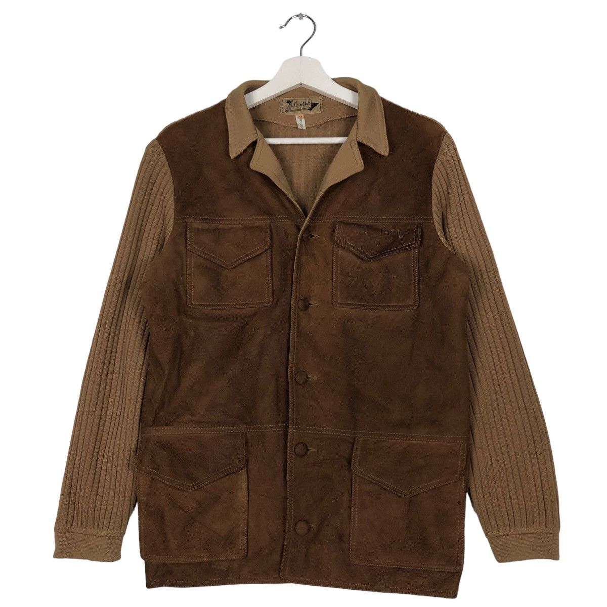 Japanese Brand 🔥Vtg Button Jacket Knit Sleeve Wool Sheep Suede Kapital Size US M / EU 48-50 / 2 - 1 Thumbnail