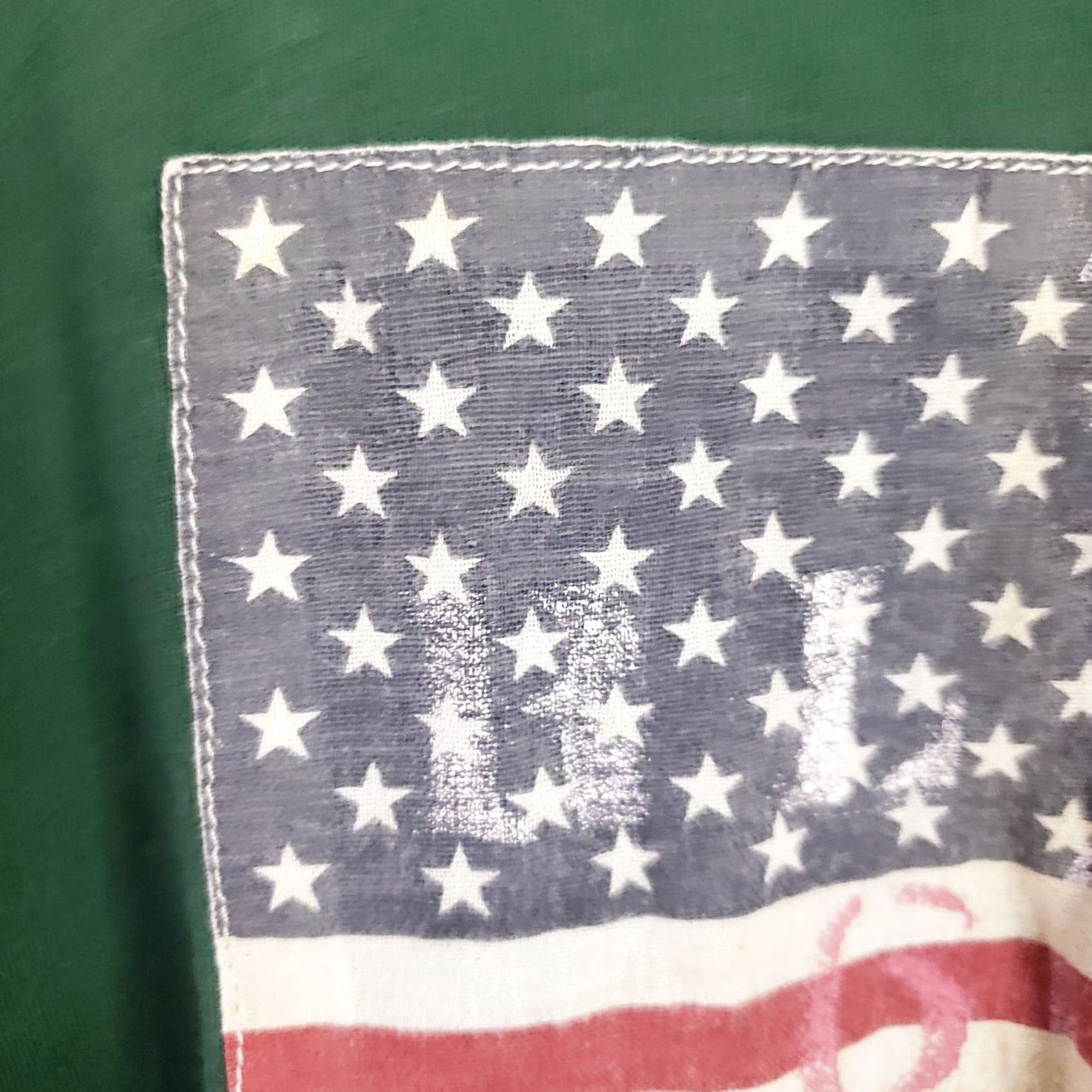 Polo Ralph Lauren VINTAGE Polo Ralph Lauren T-Shirt LONG SLEEVE Crewneck Sewn American Flag Green Size L Mens Size US L / EU 52-54 / 3 - 6 Thumbnail