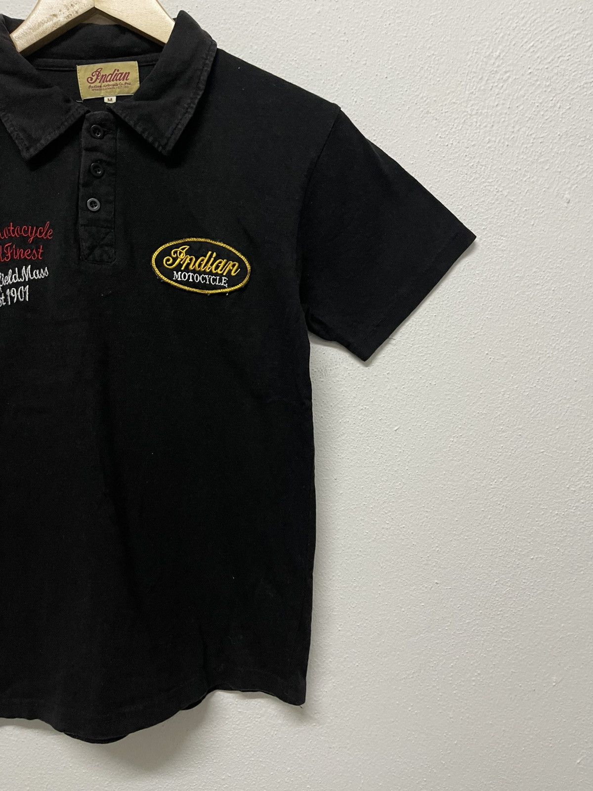 Indian Motorcycle × Vintage 2000s INDIAN MOTORCYCLE POLO SHIRT RARE DESIGN Size M / US 6-8 / IT 42-44 - 3 Thumbnail