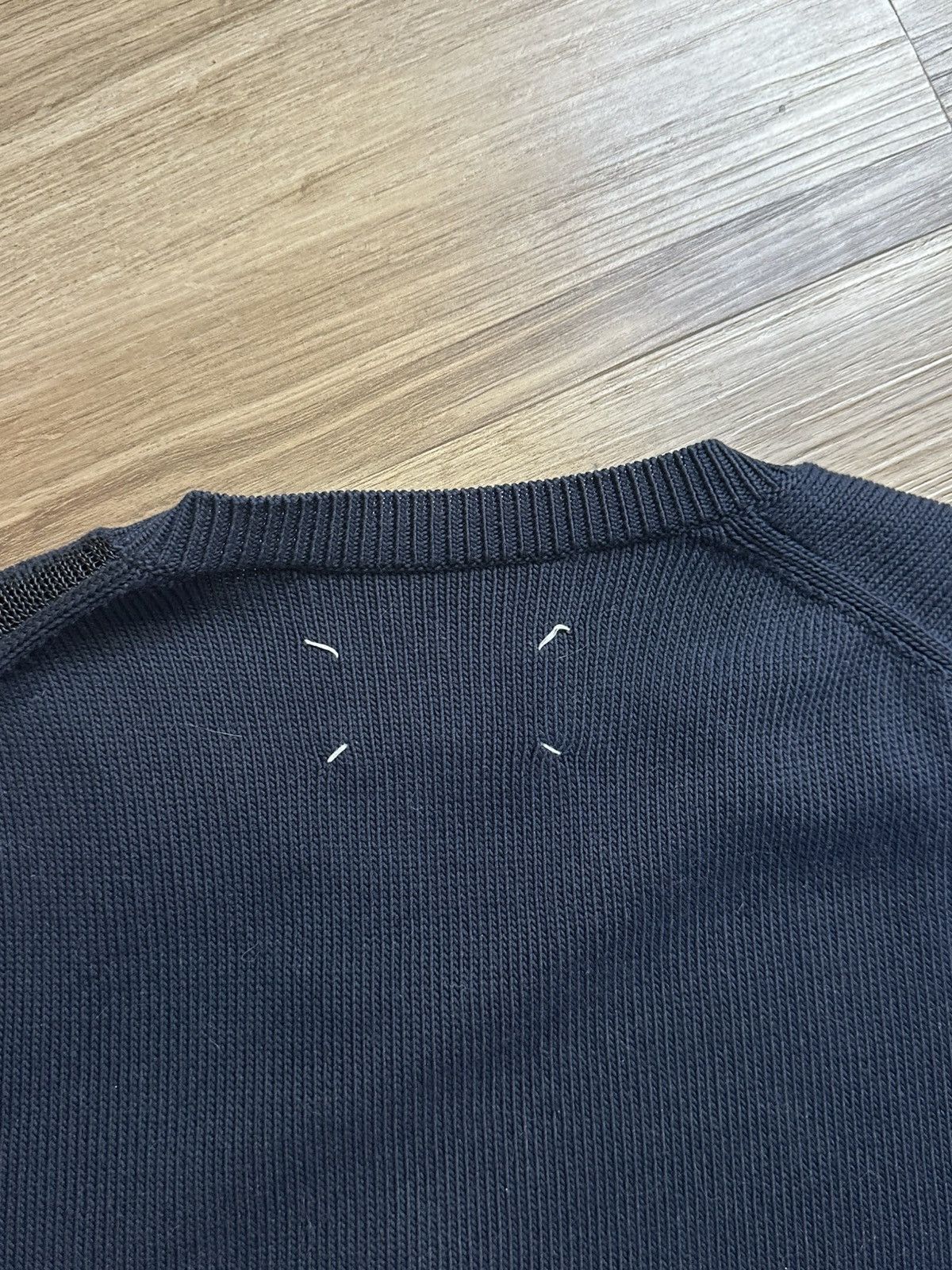 Maison Margiela Maison Margiela SS16 Chunky Knit Sweater — Navy Size US L / EU 52-54 / 3 - 4 Thumbnail