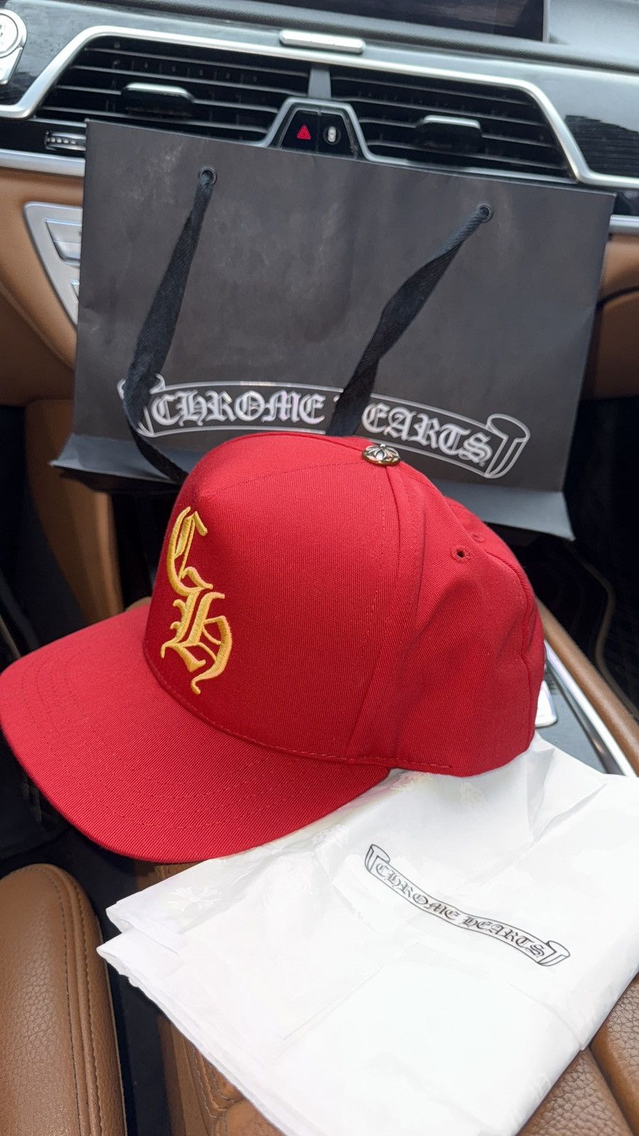 Chrome Hearts Chrome Hearts C H Baseball Hat - Red / Yellow Brand Size ONE SIZE - 19 Thumbnail