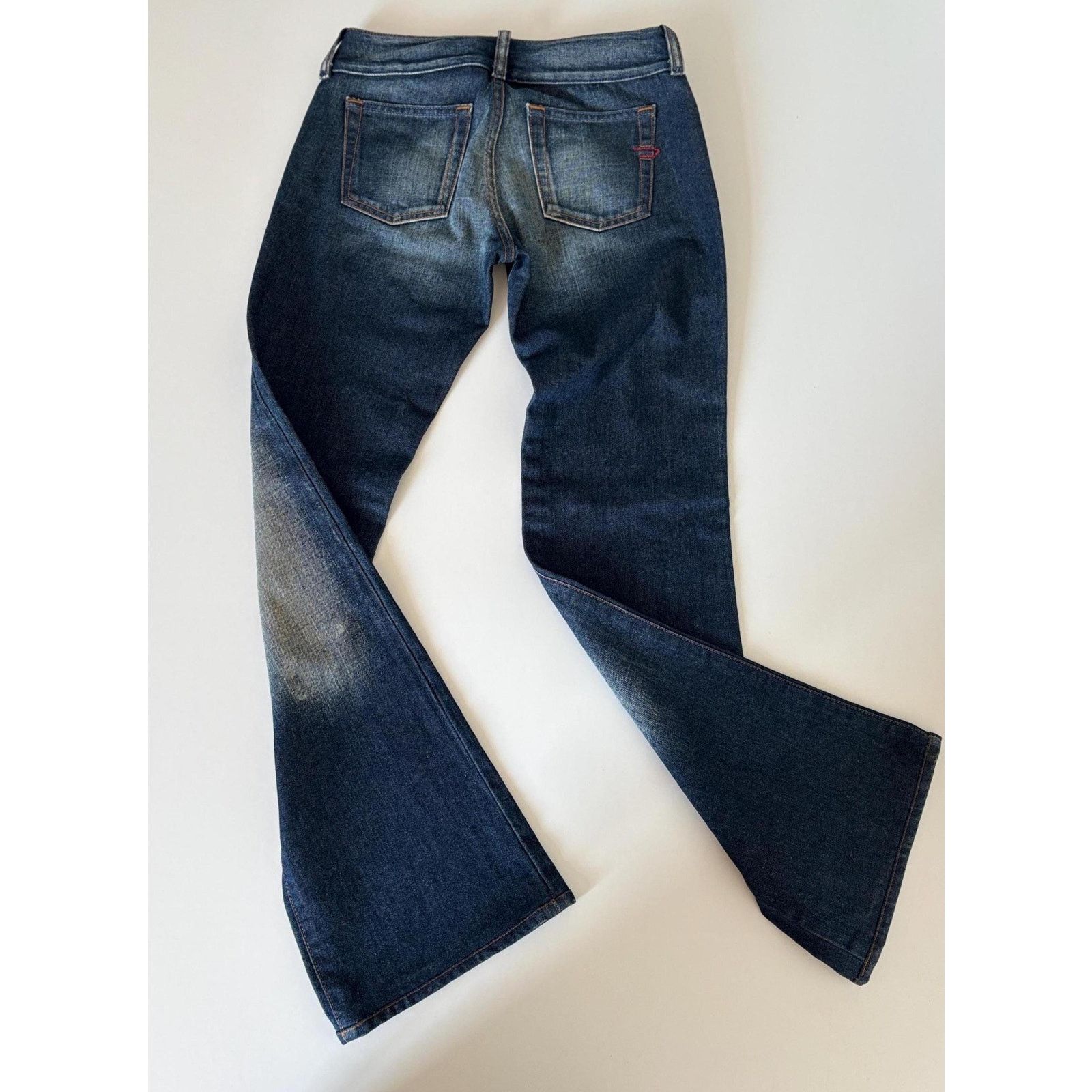 Diesel Diesel Industry Jeans W26 Made in Italy Red Stitch Y2K Flare Size US 26 / EU 42 - 3 Thumbnail