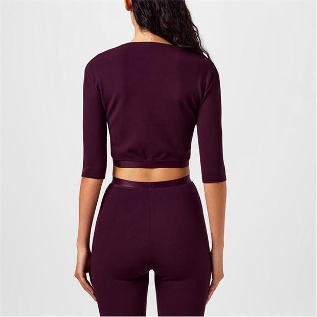Lanvin o1g2r1mq1024 Crop Tops in Burgundy Size S / US 4 / IT 40 - 5 Thumbnail