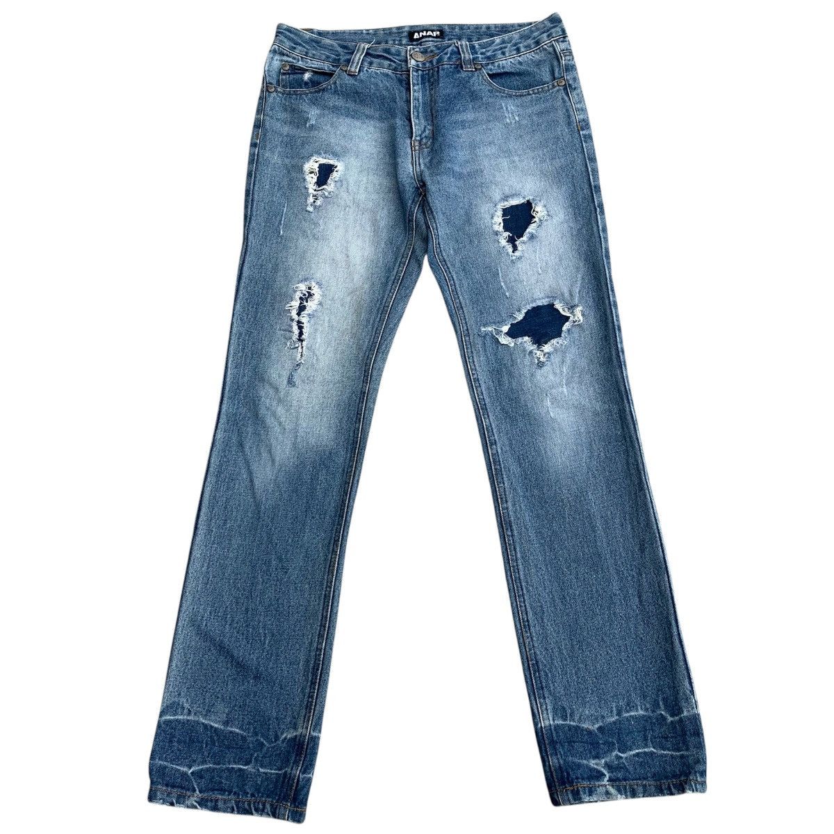 Hysteric Glamour Y2K Grunge Style Vintage Ripped ANAP Distressed Jeans W31 Size US 31 - 1 Thumbnail