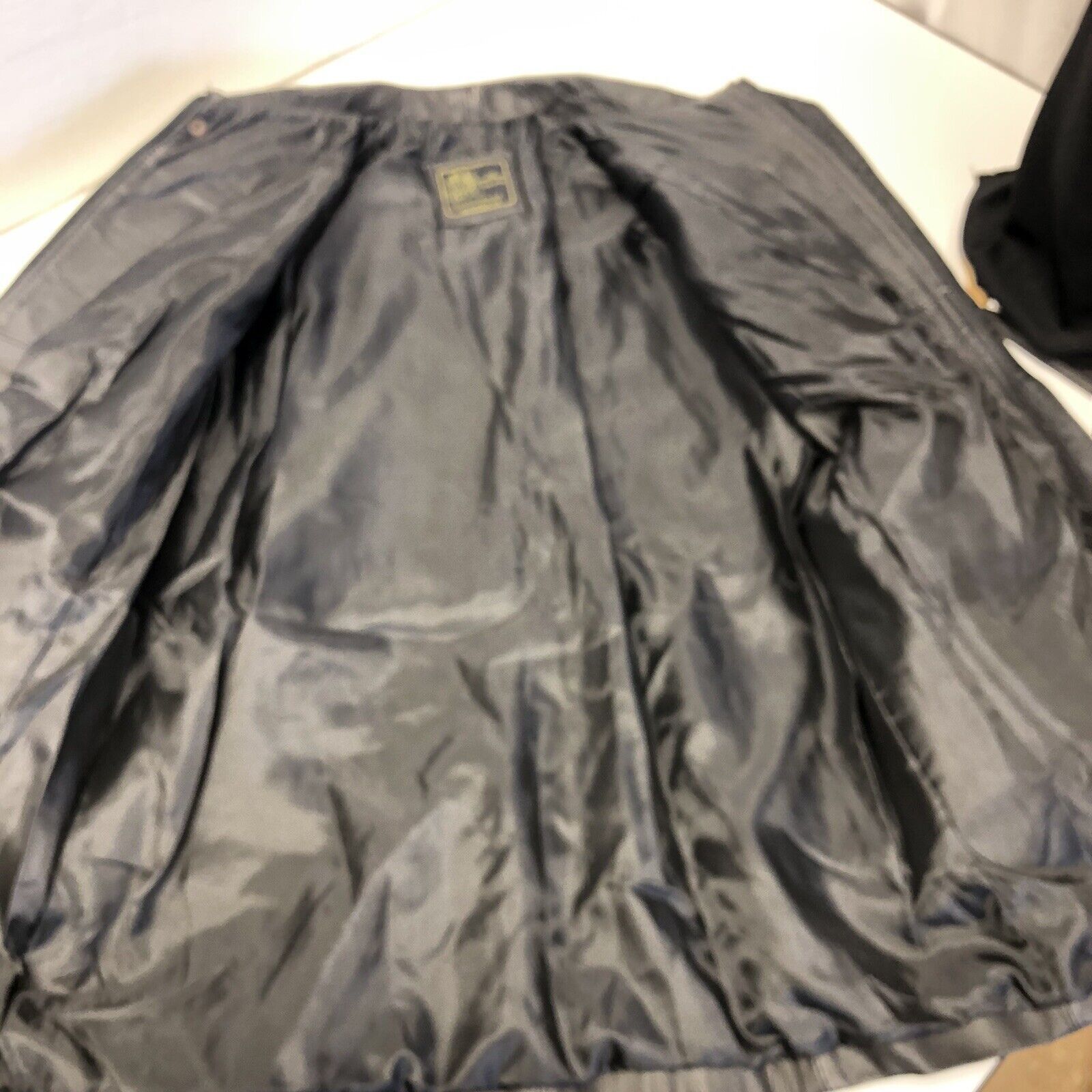 Other Vtg BLACK Leather BARNSTORMER Coat 4 Pocket PILOT jacket Size US L / EU 52-54 / 3 - 6 Thumbnail