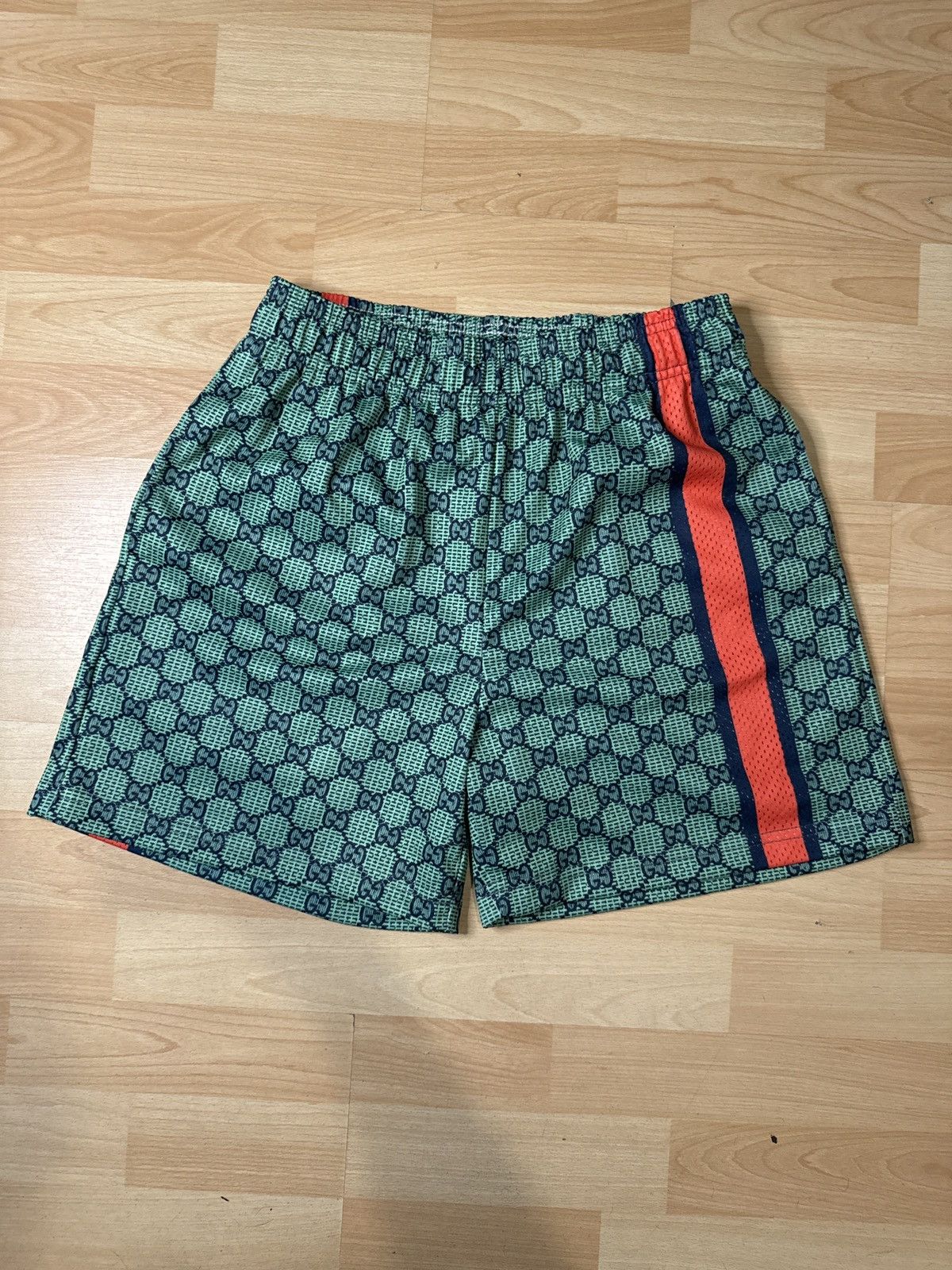 Bravest Studios Bravest Studios Green Stripe Gucci Shorts | Grailed