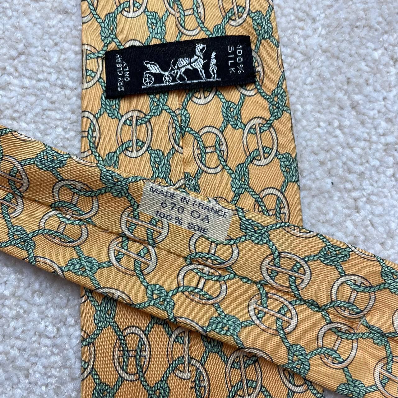 Hermes Hermes Paris Silk Tie 670 OA Ropes Size ONE SIZE - 2 Thumbnail
