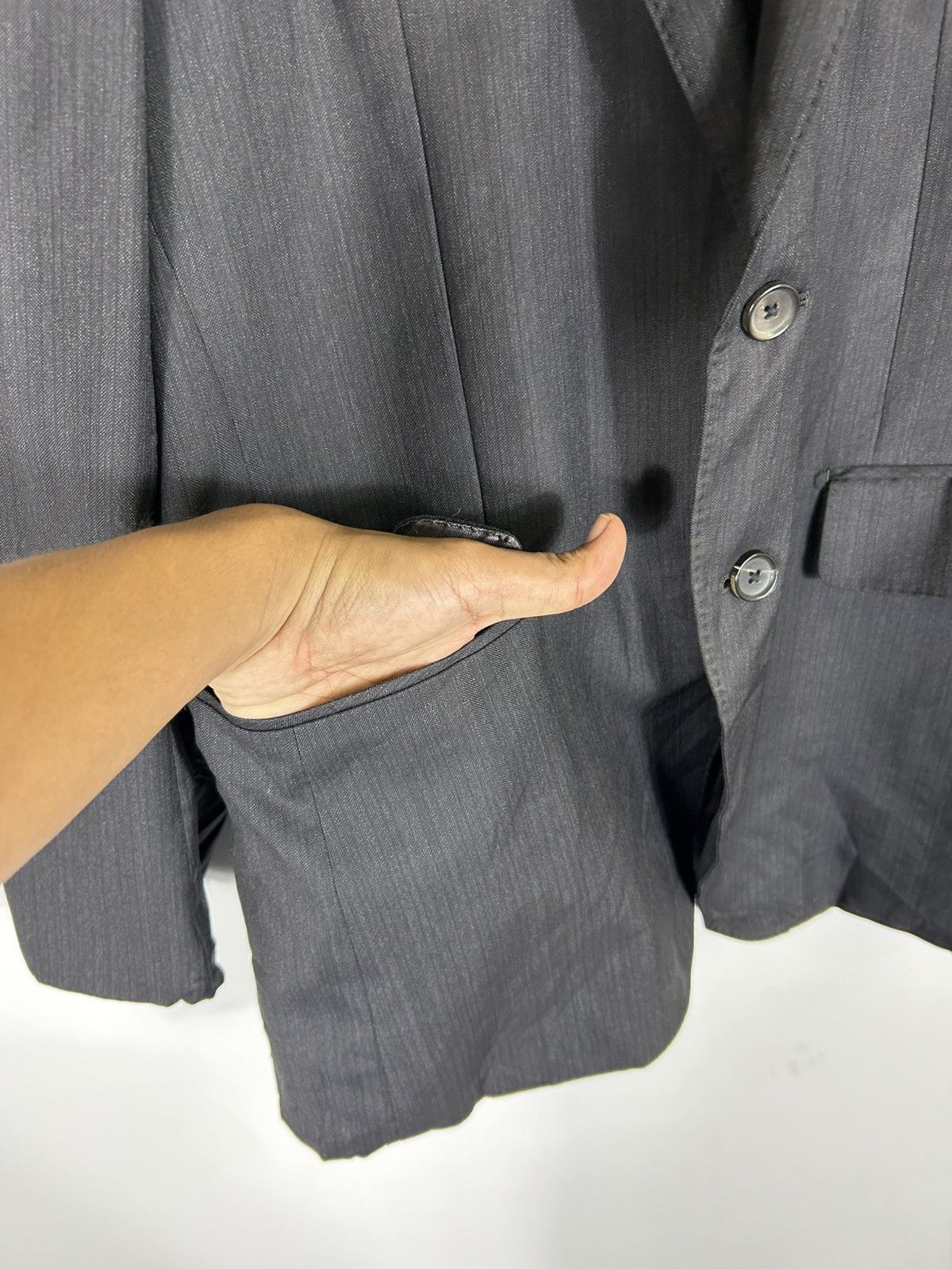 Designer × Japanese Brand 🔥Inteante Fintes Single Breast Coat Size 40S - 5 Thumbnail