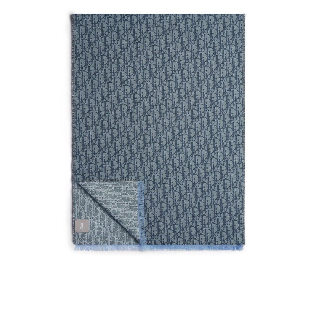 Dior DIOR $490 Blue Oblique Scarf New & Authentic Size ONE SIZE - 1 Preview