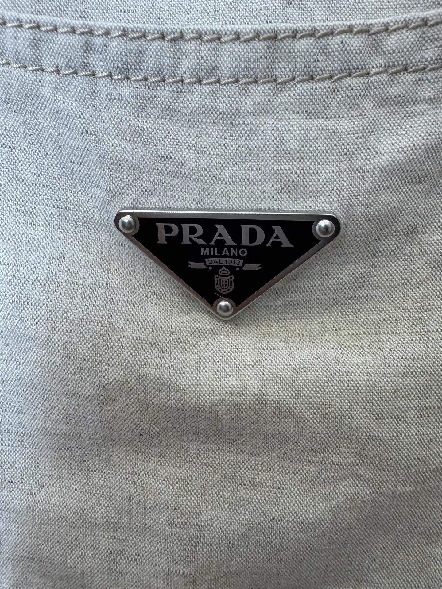 Prada Prada SS24 Metal Logo Chambray Jacket K36 Size US L / EU 52-54 / 3 - 4 Thumbnail