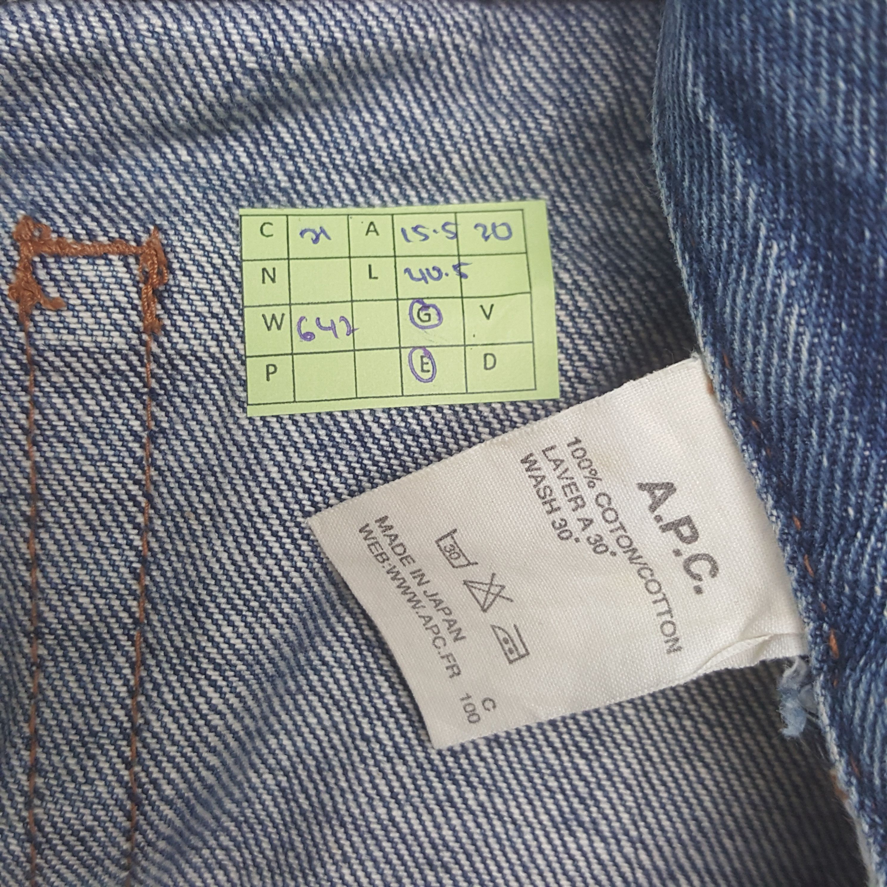 A.P.C. Vintage A.P.C. Selvedge Designer Brand Denim Jeans RR21 Size US 31 - 8 Thumbnail