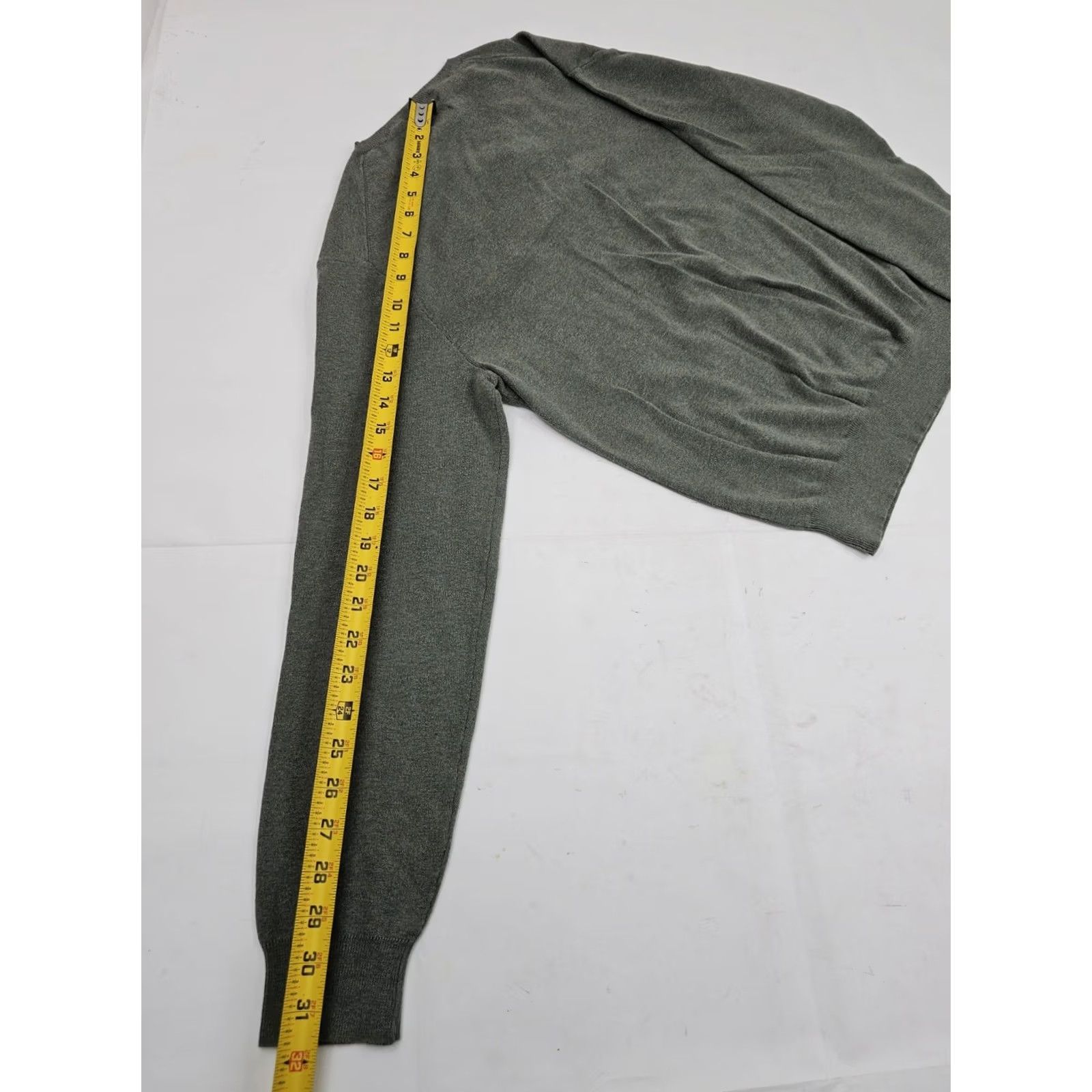 Polo Ralph Lauren Polo Ralph Lauren V-Neck Pima Cotton Knit Sweater Men M Green w Maroon Pony EUC Size US M / EU 48-50 / 2 - 8 Thumbnail
