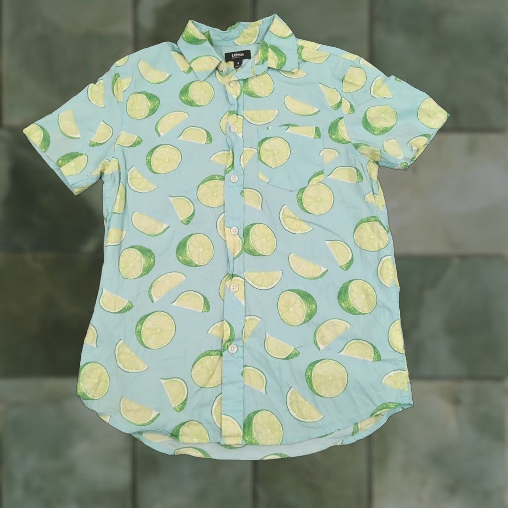 Vintage Urban Pipeline Mens Blue Geometric Button Up Short Sleeve Shirt Small Size US S / EU 44-46 / 1 - 1 Thumbnail