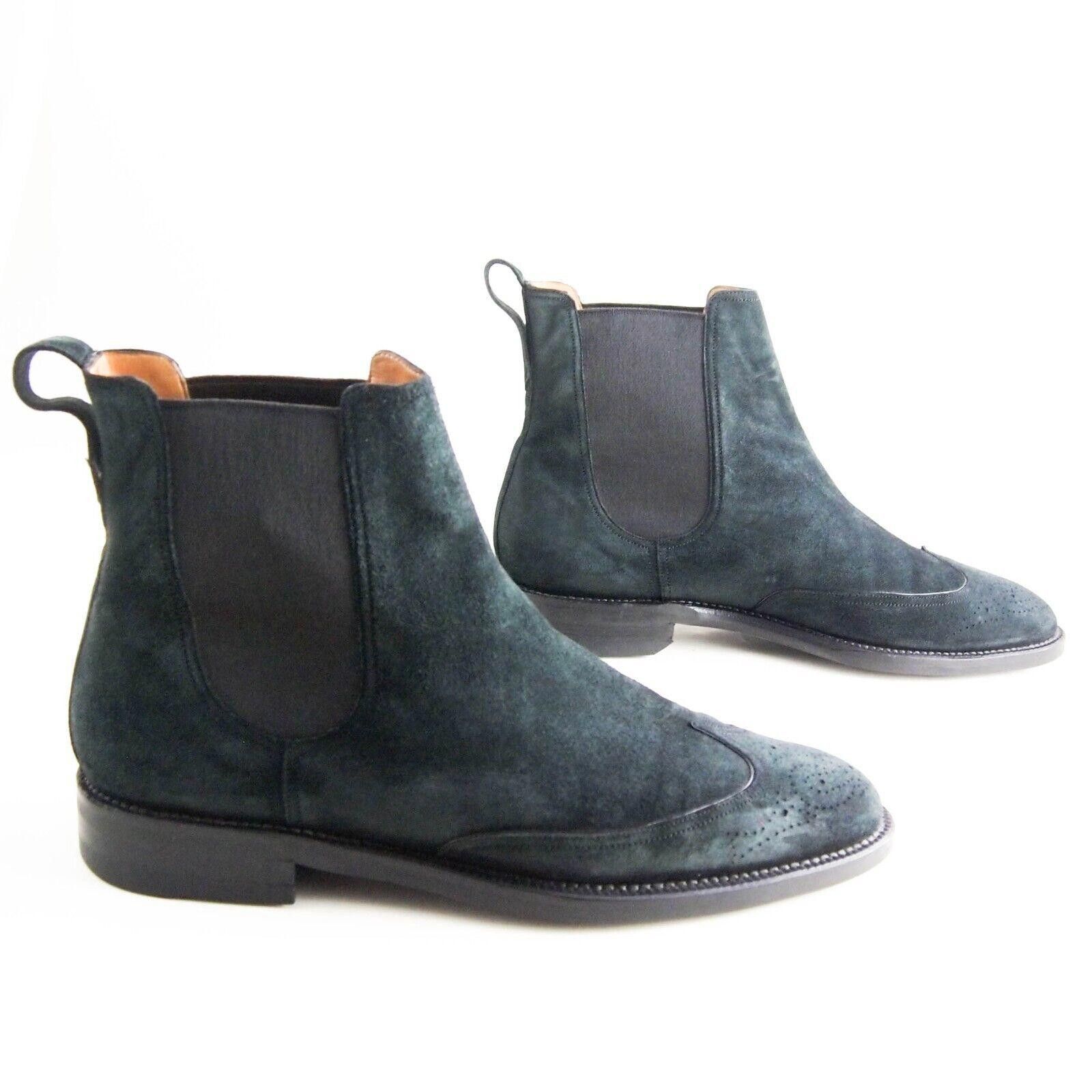 Bally Bally Orialdo 100 Chelsea Boots Green Suede US 8.5 D EU 41.5 Size US 8.5 / EU 41-42 - 4 Thumbnail