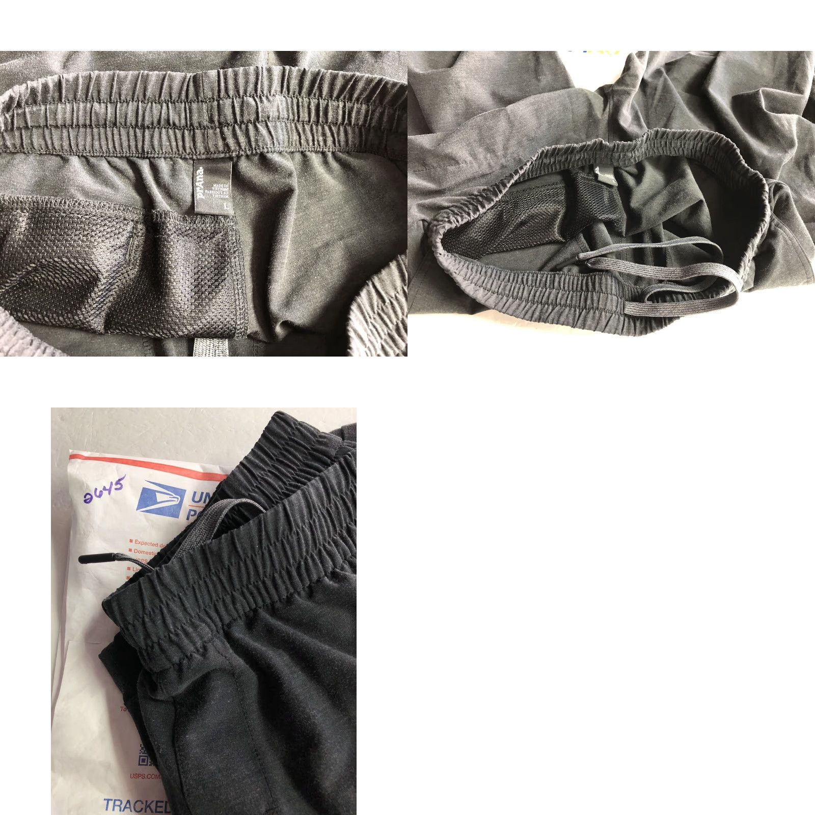 Prana Prana Pants Mens Large Black Chinos Hiking Outdoors Elastic Waist 38 Regular Inseam 28 Logo Breathable Water Resistant Belted Size US 33 - 8 Thumbnail