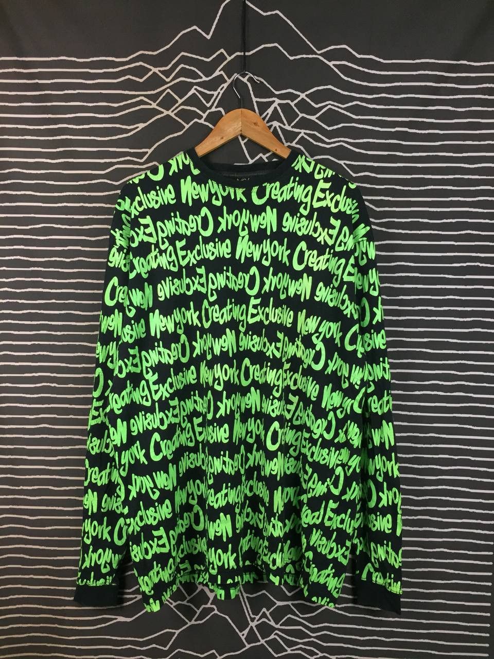 Vintage Creating Exclusive NYC All Over Print Long Sleeve Tee Size US XXL / EU 58 / 5 - 2 Thumbnail