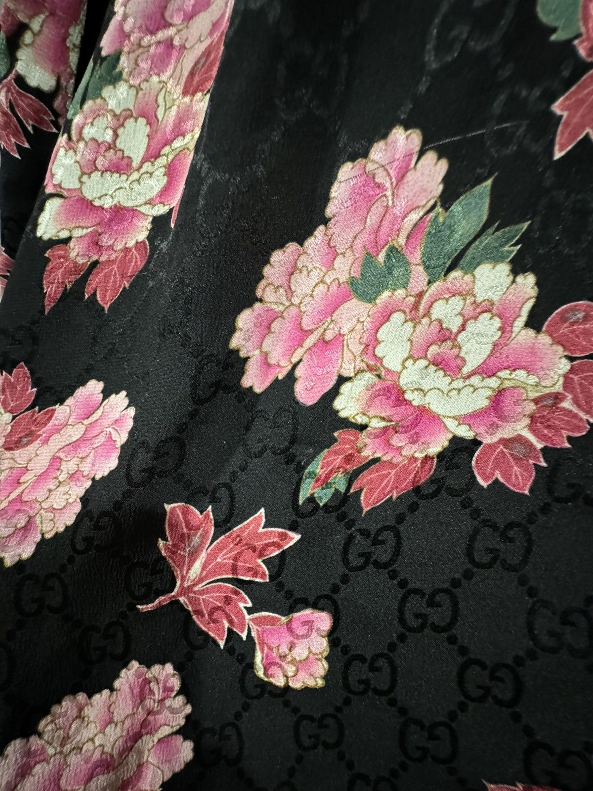 Gucci Gucci Black MonogramShorts Silk Size US 33 - 7 Thumbnail