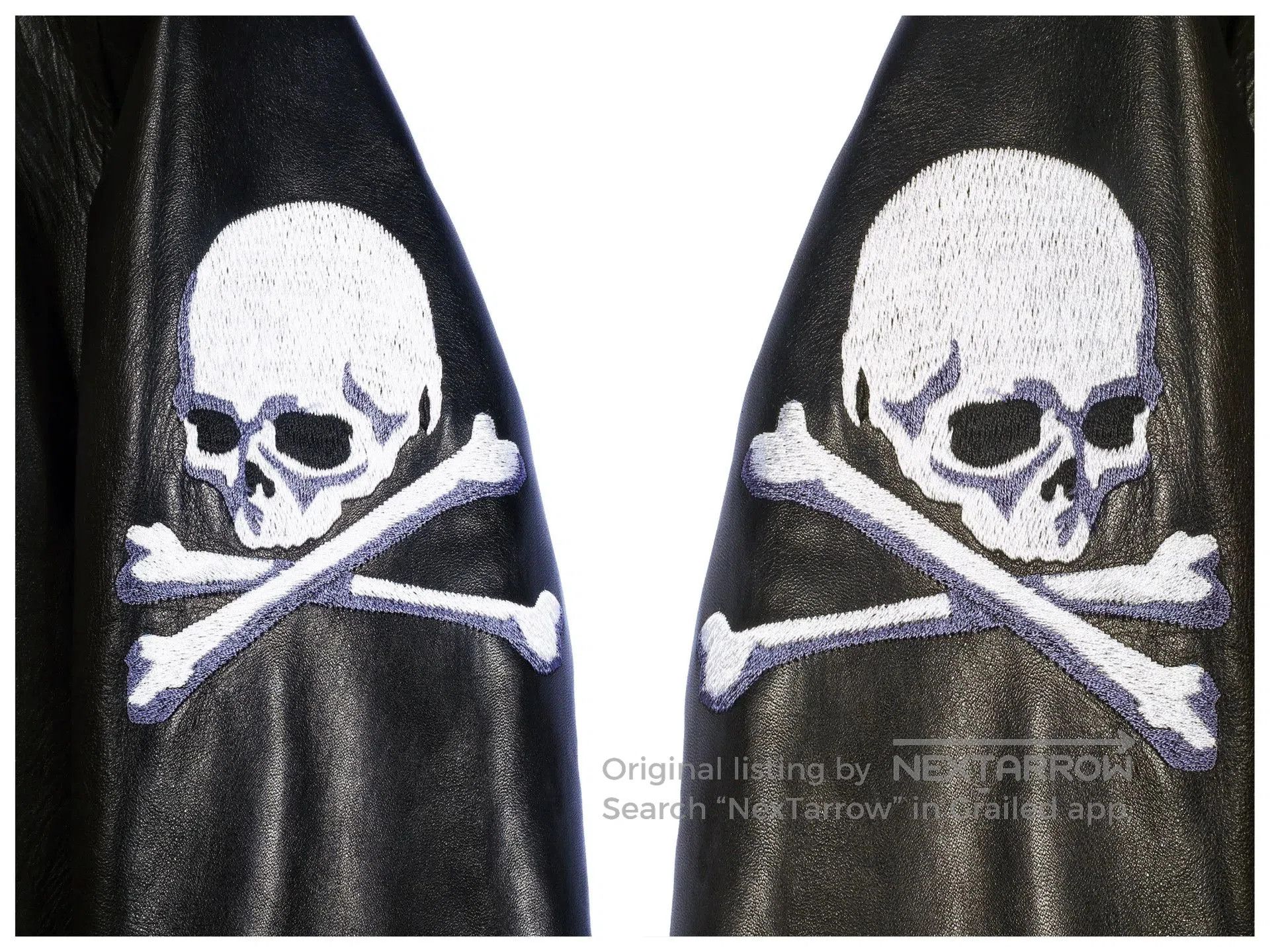 MMW MMJ Embroidered Skull Leather Jacket. Size US M / EU 48-50 / 2 - 4 Thumbnail