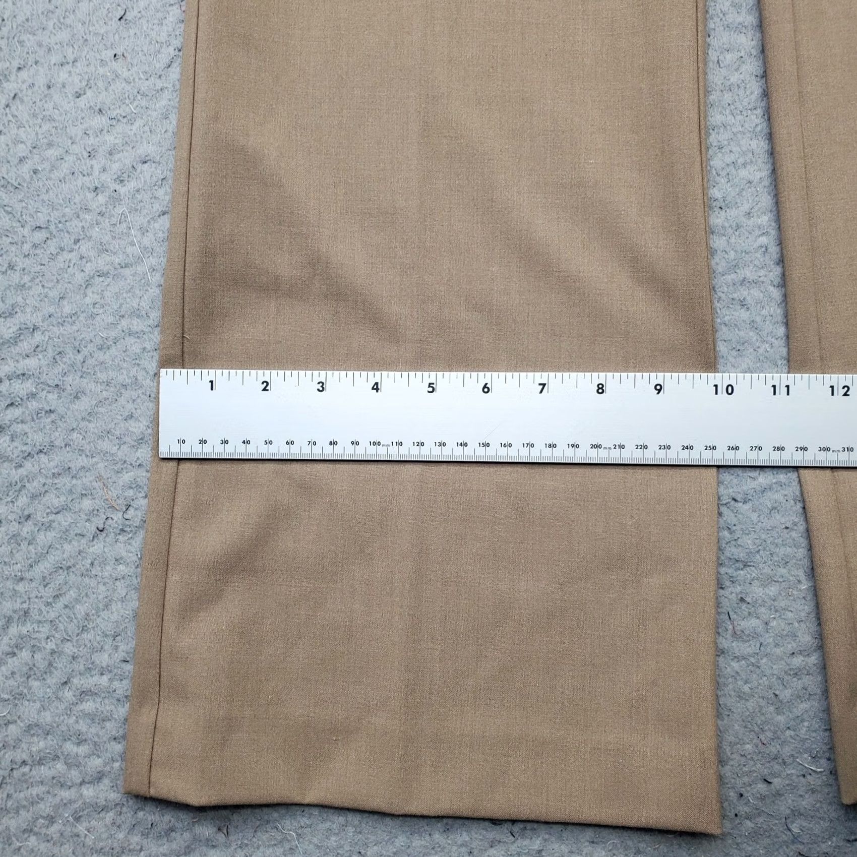 Ann Taylor Ann Taylor Women's Pants 12 Tan Bootcut Flat Front High Waist Stretch Formal Size 34" / US 12 / IT 48 - 5 Thumbnail