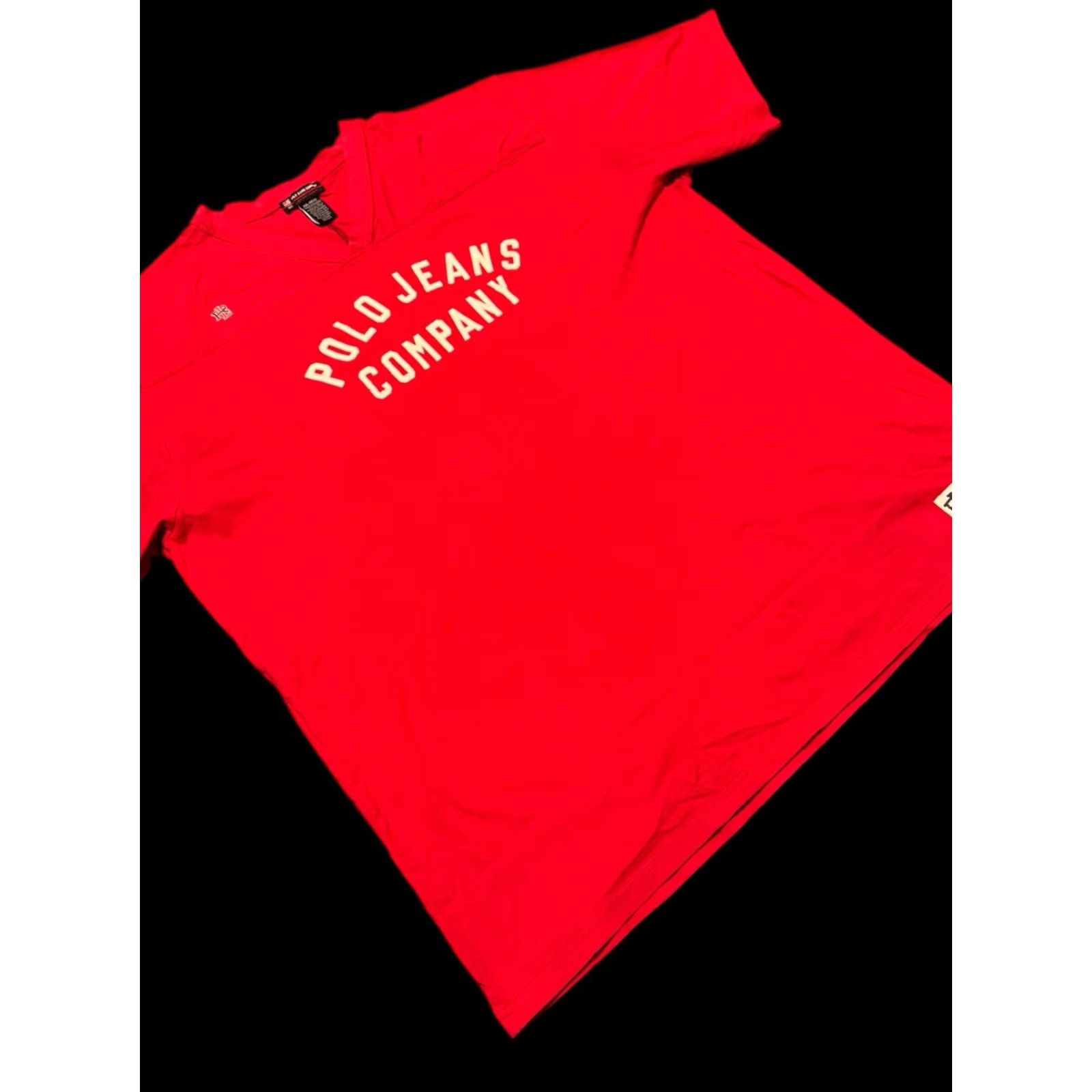 Polo Ralph Lauren VINTAGE Polo Ralph Lauren Polo Jeans Co RRL Red 2XL T-Shirt Men Short Sleeve Crew Neck Cotton Knit Graphic Print Relaxed Regular 1990s Mens Size US XXL / EU 58 / 5 - 3 Thumbnail