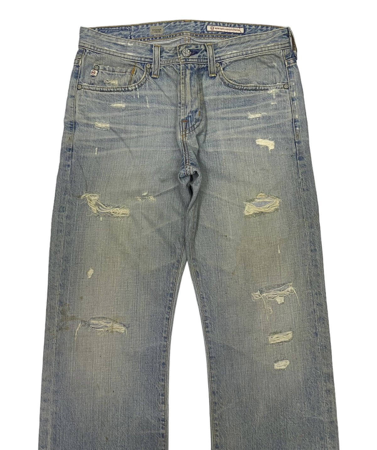 A&G Rock 🔥AG ADRIANO GOLDSCHMIED ☮️ LOGO DISTRESSED DENIM JEANS Size US 31 - 5 Thumbnail