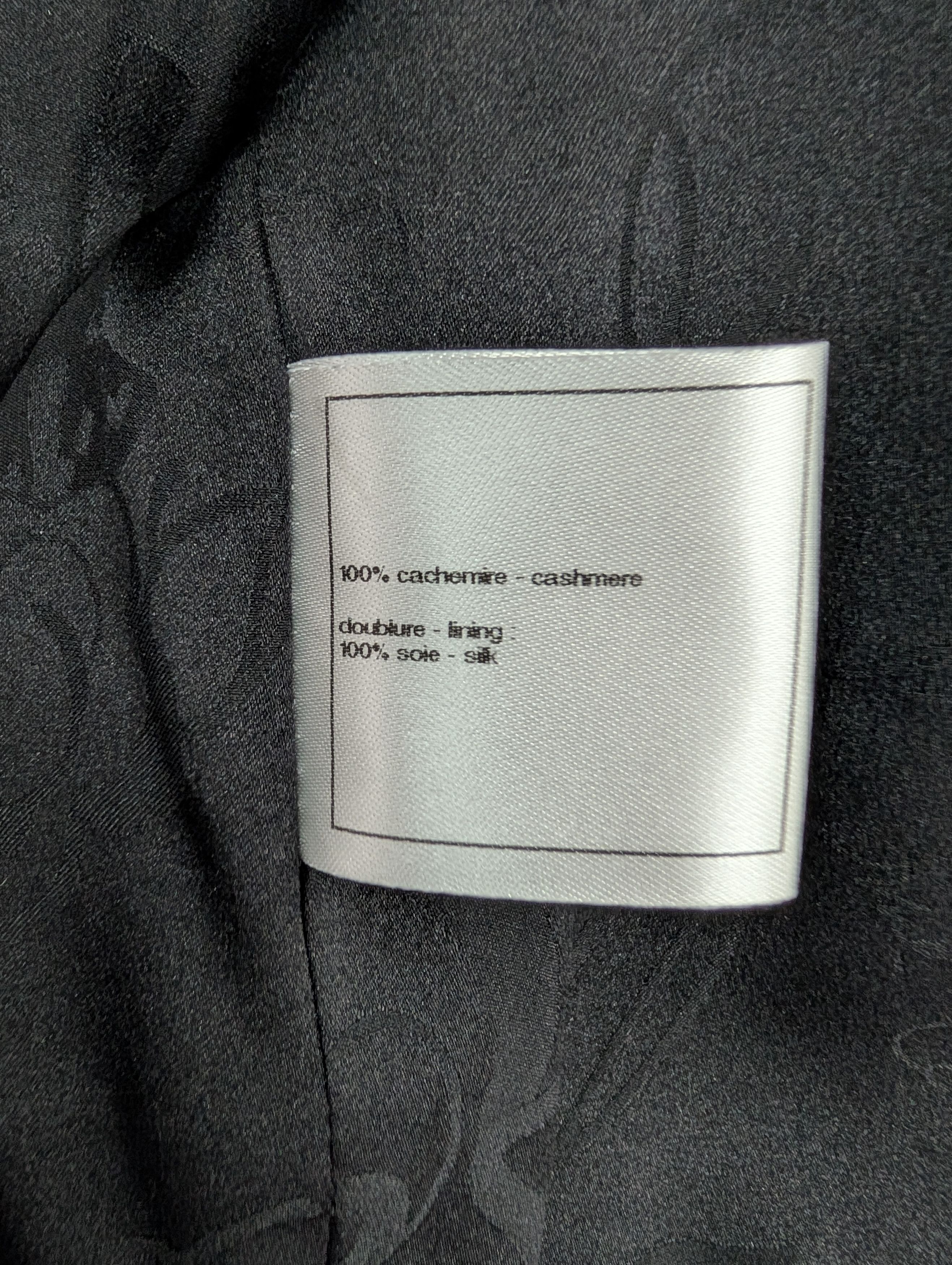 Chanel Chanel Black Cashmere Coat With Half Long Sleeves Size XS / US 0-2 / IT 36-38 - 6 Thumbnail