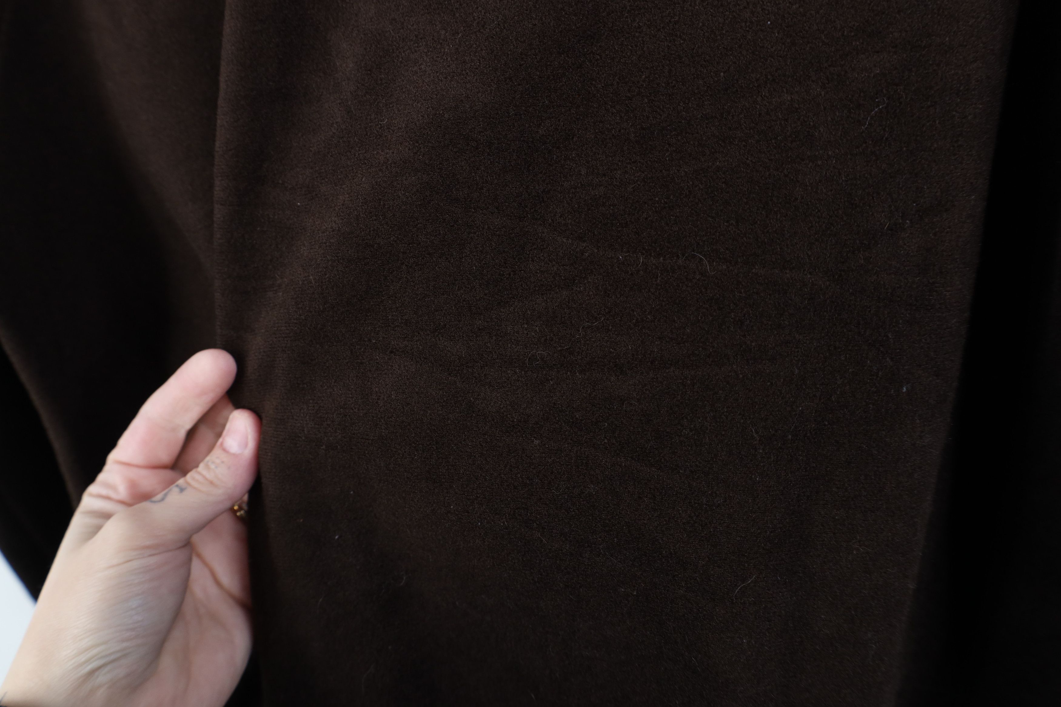 Lee Vintage 70s Lee Blank Velour Fleece V-Neck Sweater Brown USA Size US M / EU 48-50 / 2 - 11 Thumbnail