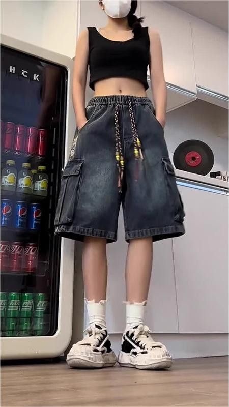 Japanese Brand × Jean Washed loose pocket denim shorts Size US 30 / EU 46 - 1 Thumbnail