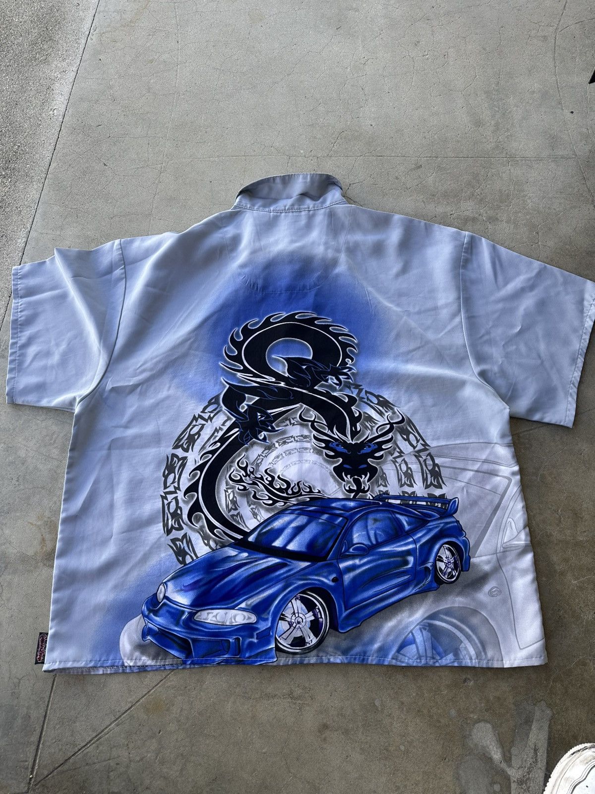 Vintage Y2k 2001 sapphire lounge air brushed style race dragon buton Size US XXL / EU 58 / 5 - 2 Thumbnail