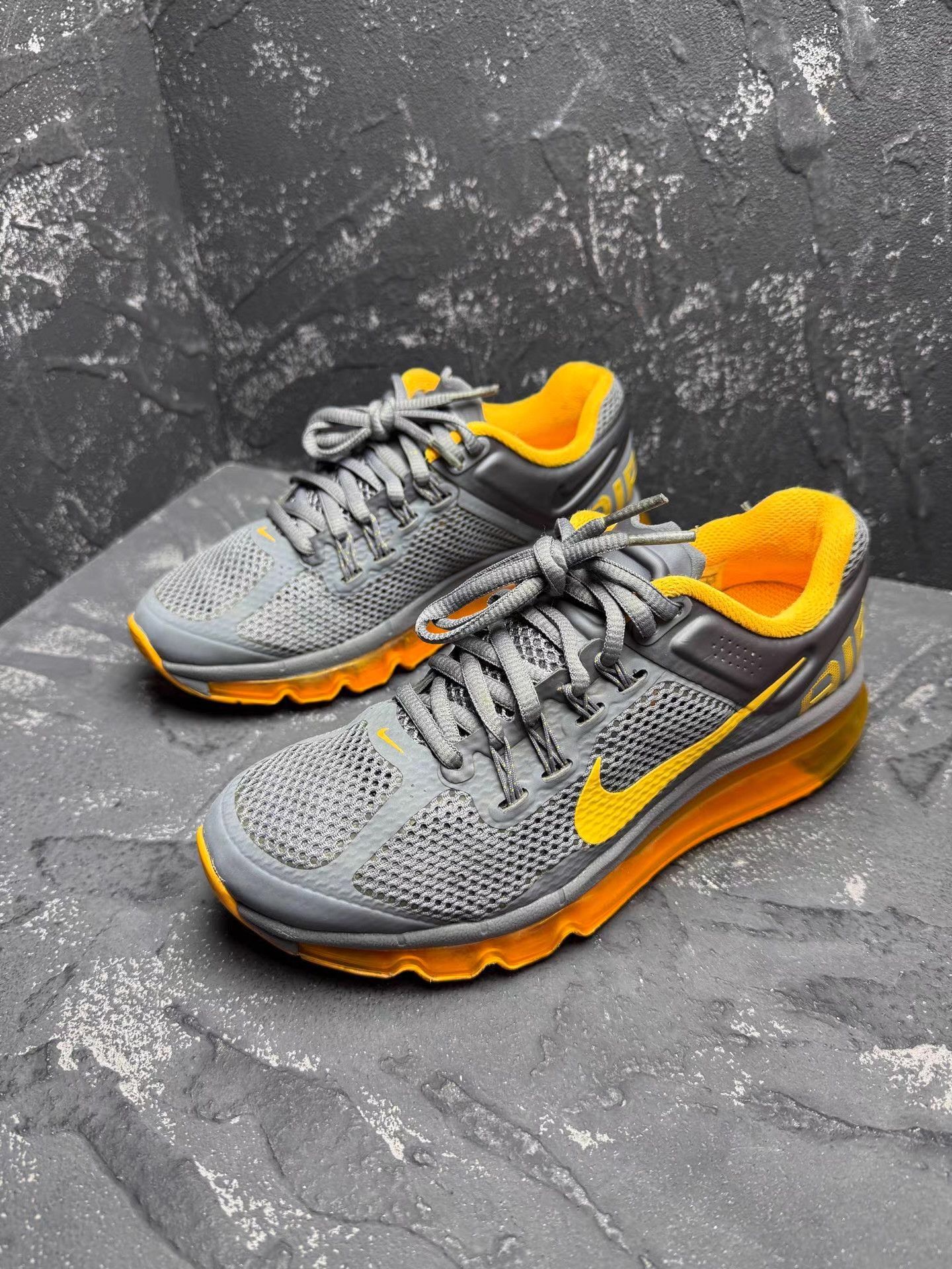 Nike Nike Air Max Grey & Yellow Large Air Cushion Q10 Size US 6 / IT 36 - 1 Thumbnail