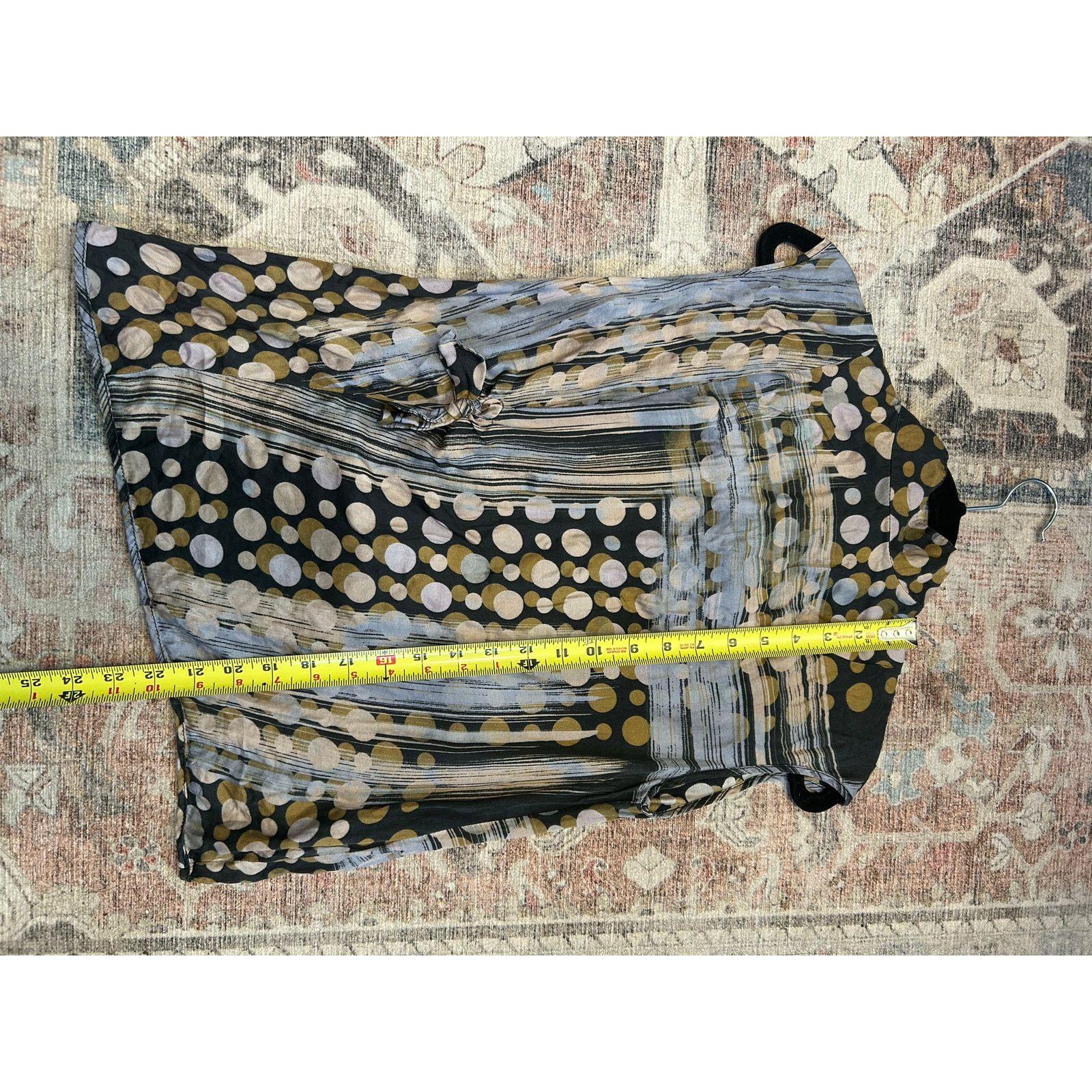 Coup De Grace Manila Grace Viscose Silk Geometric SleevelessBlouse, Sz 42 Size L / US 10 / IT 46 - 7 Thumbnail
