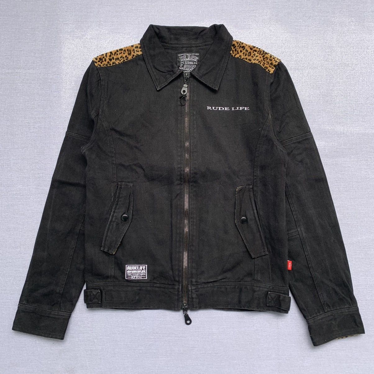 ジャケット・アウター 00s xfrm fur denim jacket japanese label 00s xfrm fur denim jacket japanese label