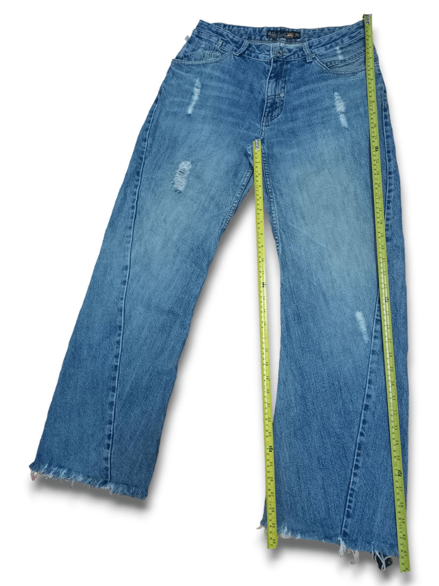 Quiksilver Vintage 90s Quiksilver Blue Wash Distressed Baggy Jeans Size US 30 / EU 46 - 13 Thumbnail