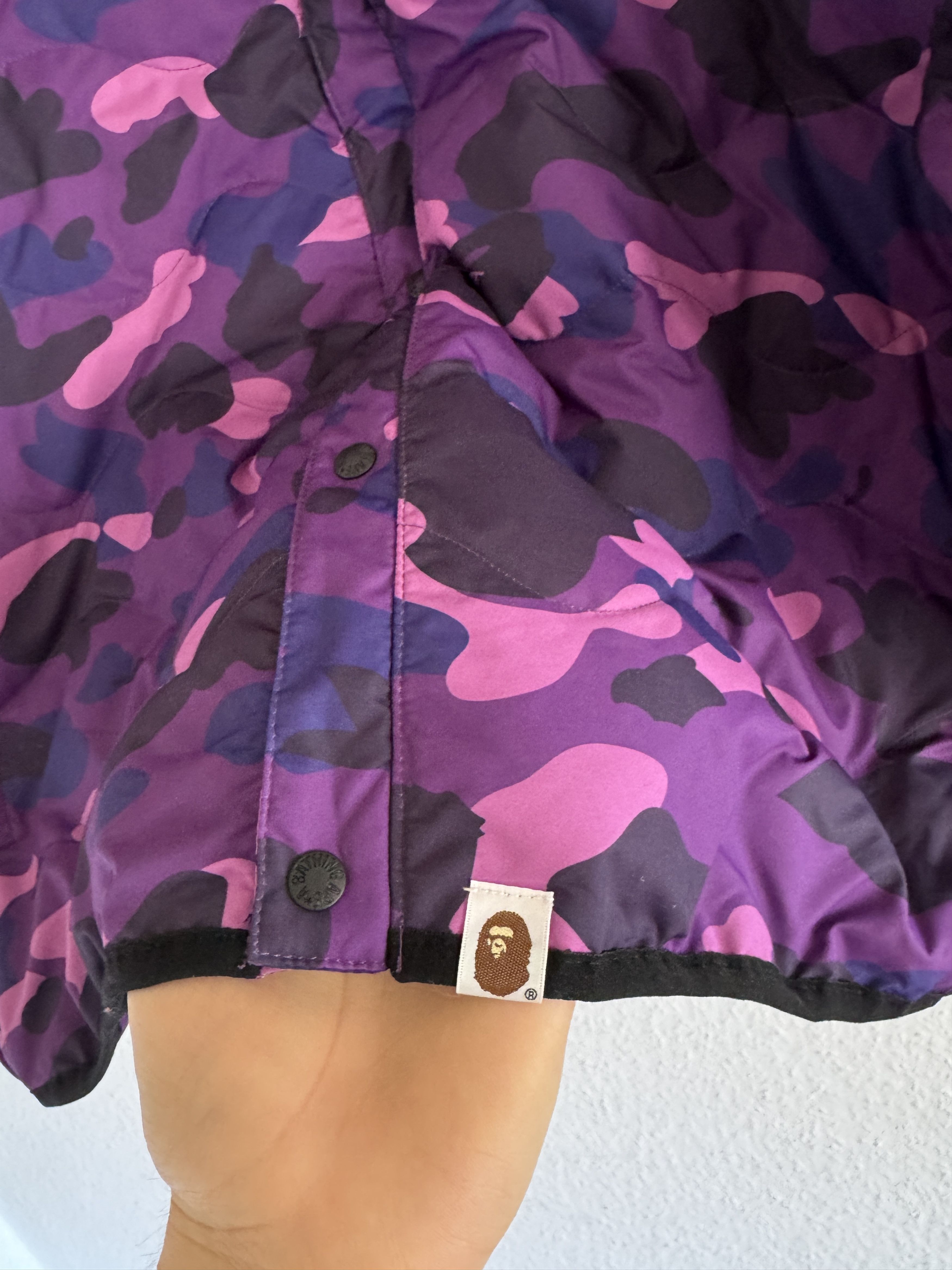 Bape Purple Color Camo Lightweight Down Jacket Size US XXL / EU 58 / 5 - 7 Thumbnail