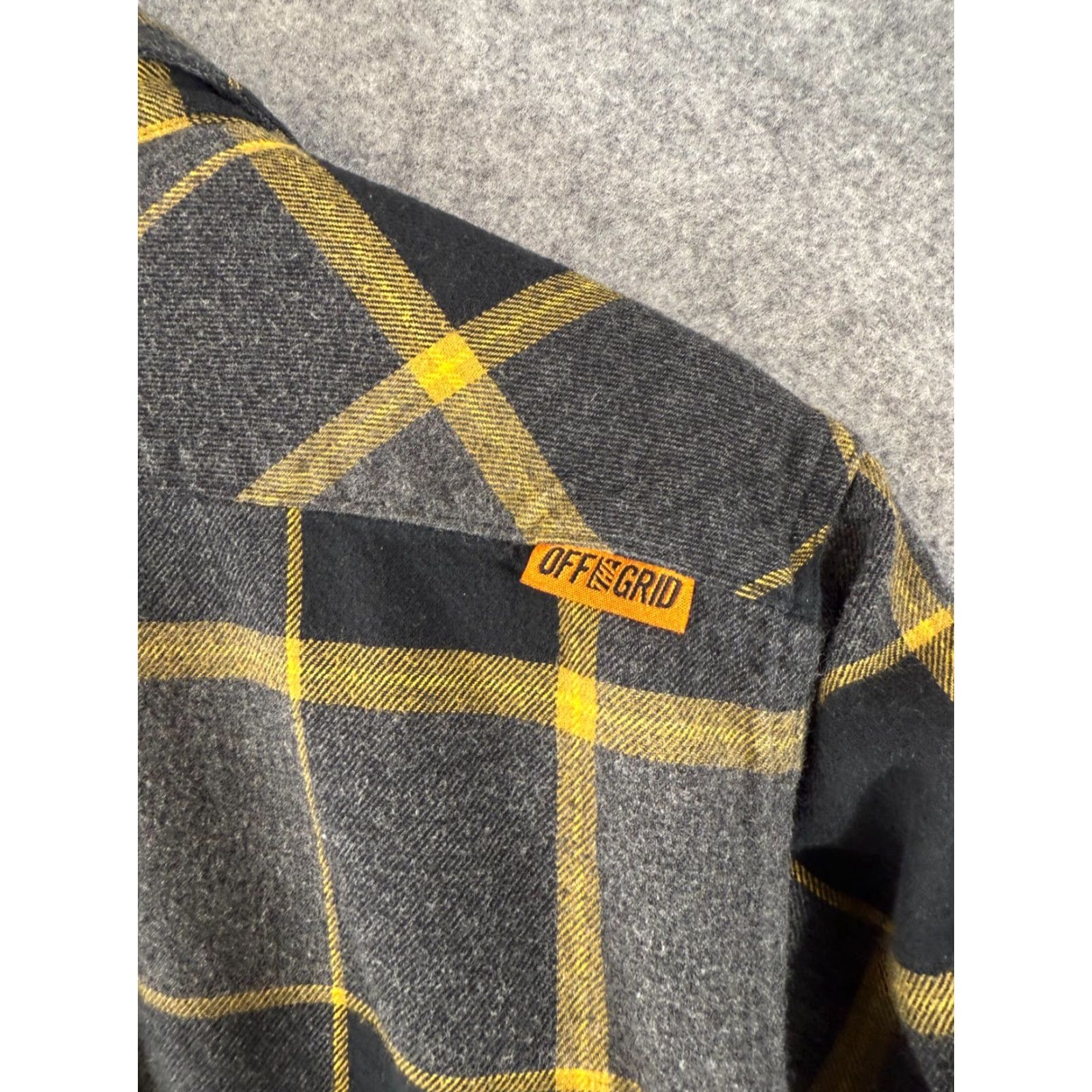 Vintage VINTAGE Off The Grid Shirt Mens L Gray Yellow Plaid Destroyer Flannel Long Sleeve Size US L / EU 52-54 / 3 - 7 Thumbnail