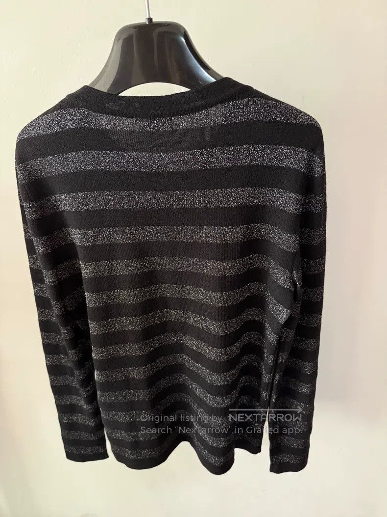 Saint Laurent Paris Saint Laurent Paris Silver Thread Heavy Knit Sweater Size US L / EU 52-54 / 3 - 2 Thumbnail