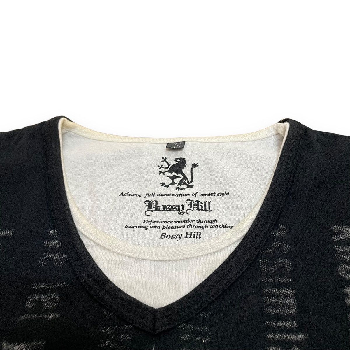 If Six Was Nine 🇯🇵 Y2K BOSSY HILL POEM DOUBLE LAYER TSHIRT Size US L / EU 52-54 / 3 - 6 Thumbnail