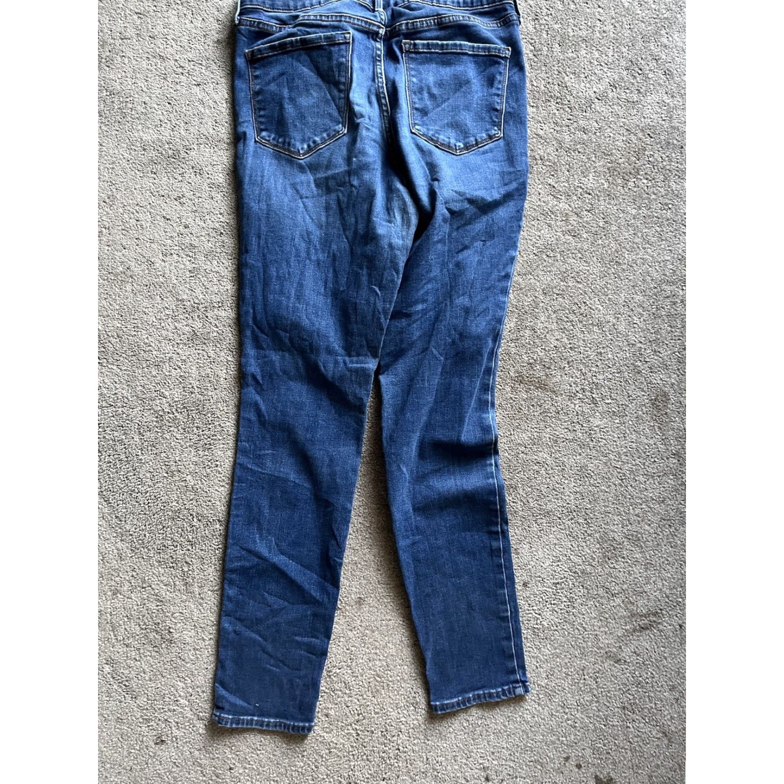 Old Navy Old Navy Women's Mid-Rise Skinny Jeans Denim Stretch Dark Blue Size 12 Regular Size 34" / US 12 / IT 48 - 3 Thumbnail