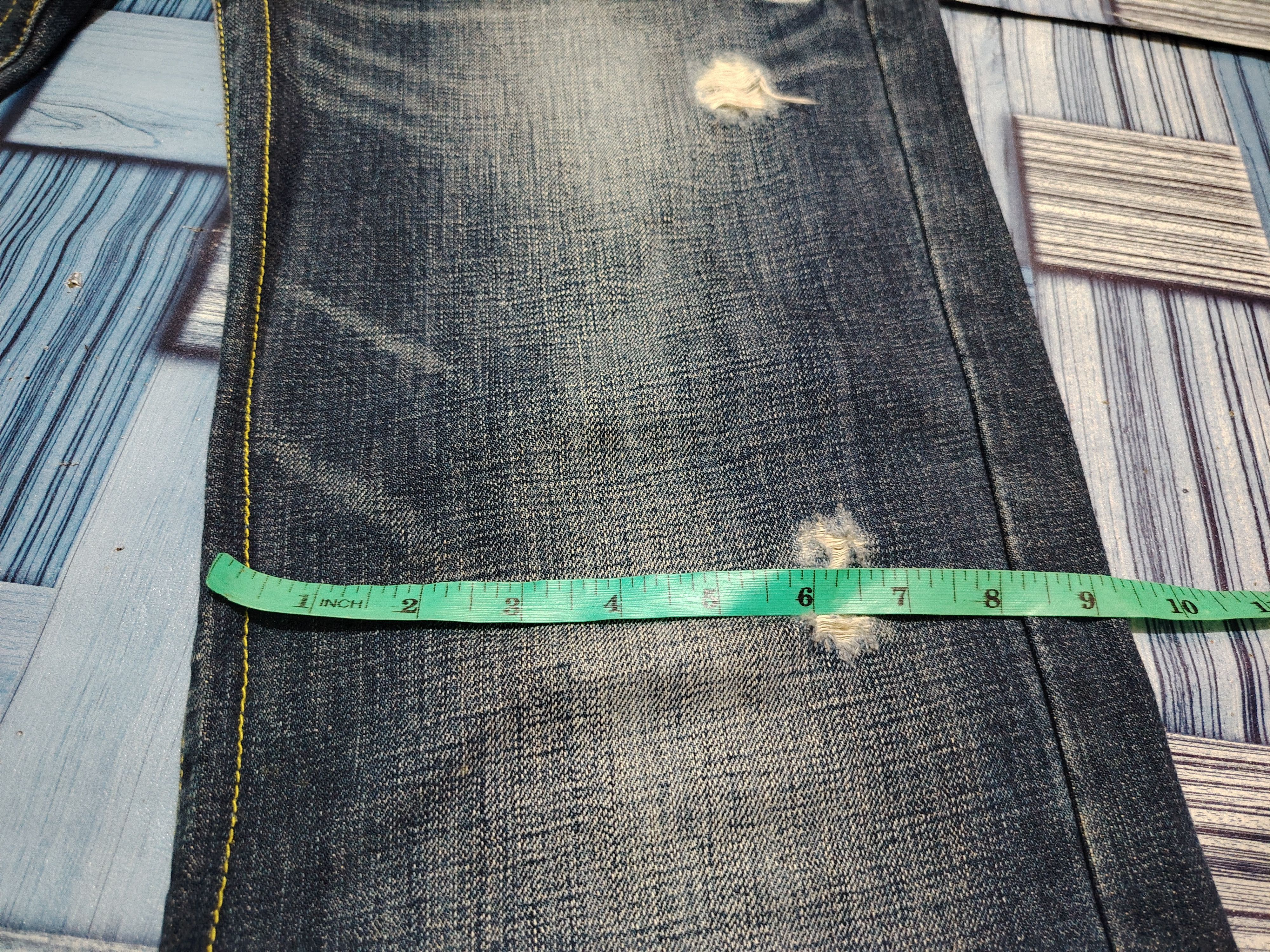 Who Decides War Japanese Saburoku Bell Bottom jeans Flared jeans Size US 31 - 21 Thumbnail